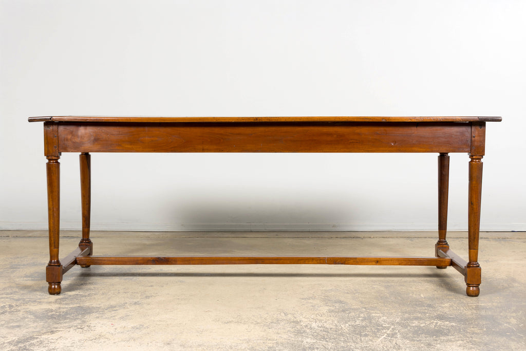 Mid-19th Century French Provincial Walnut Farmhouse Dining Table with Drawers, Provence
