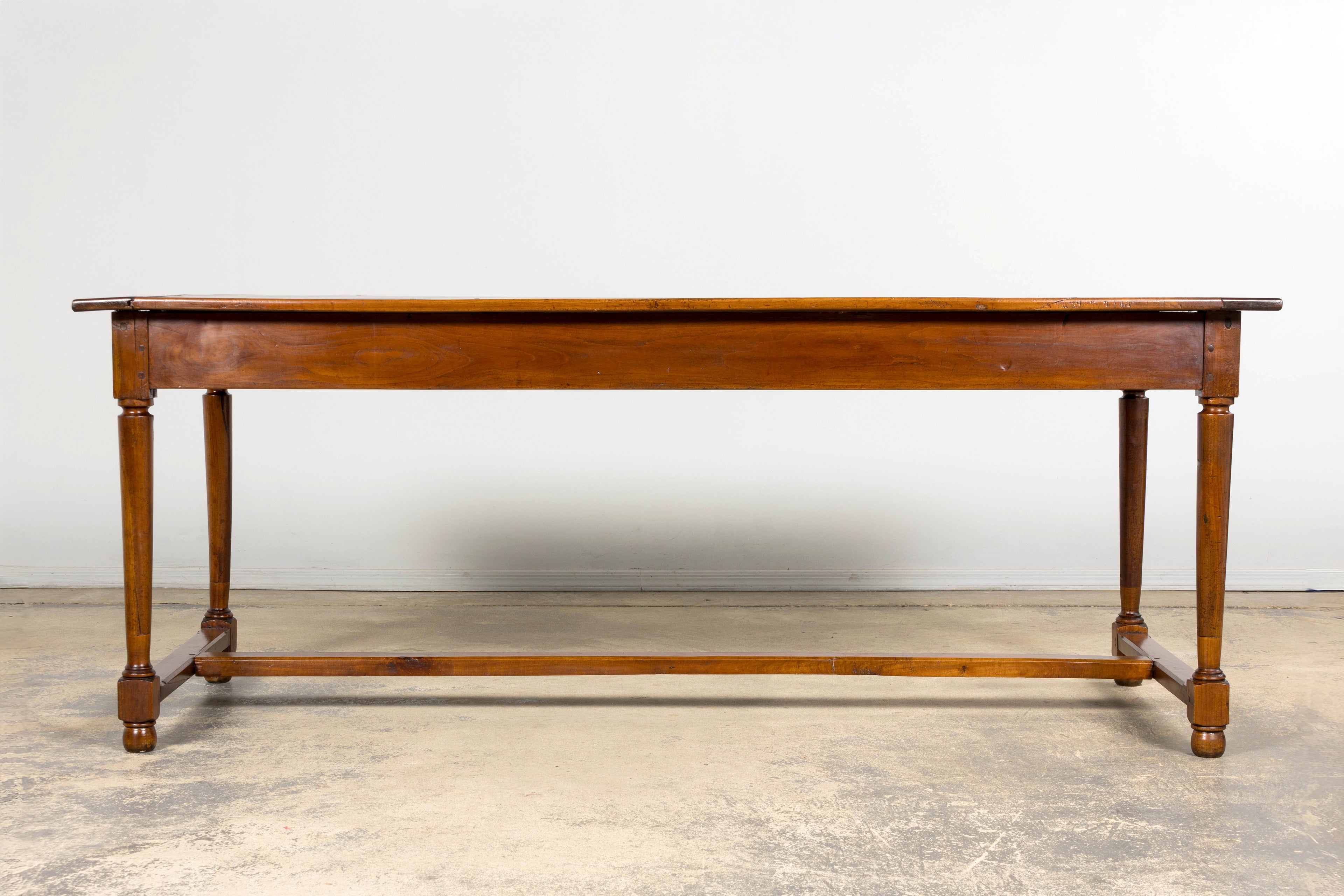 Mid-19th Century French Provincial Walnut Farmhouse Dining Table with Drawers, Provence