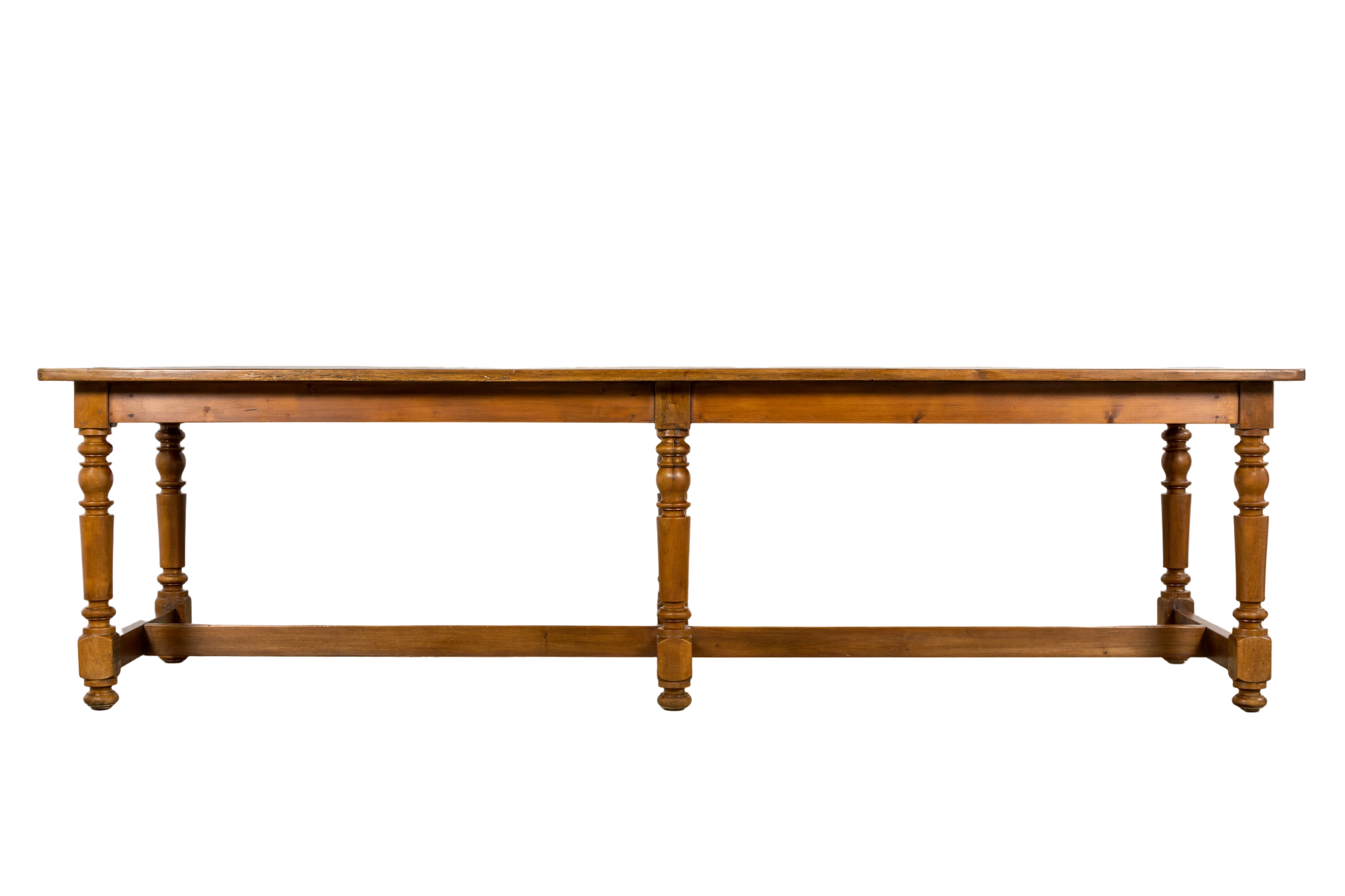 Mid-19th Century French Provincial Walnut Harvest Table