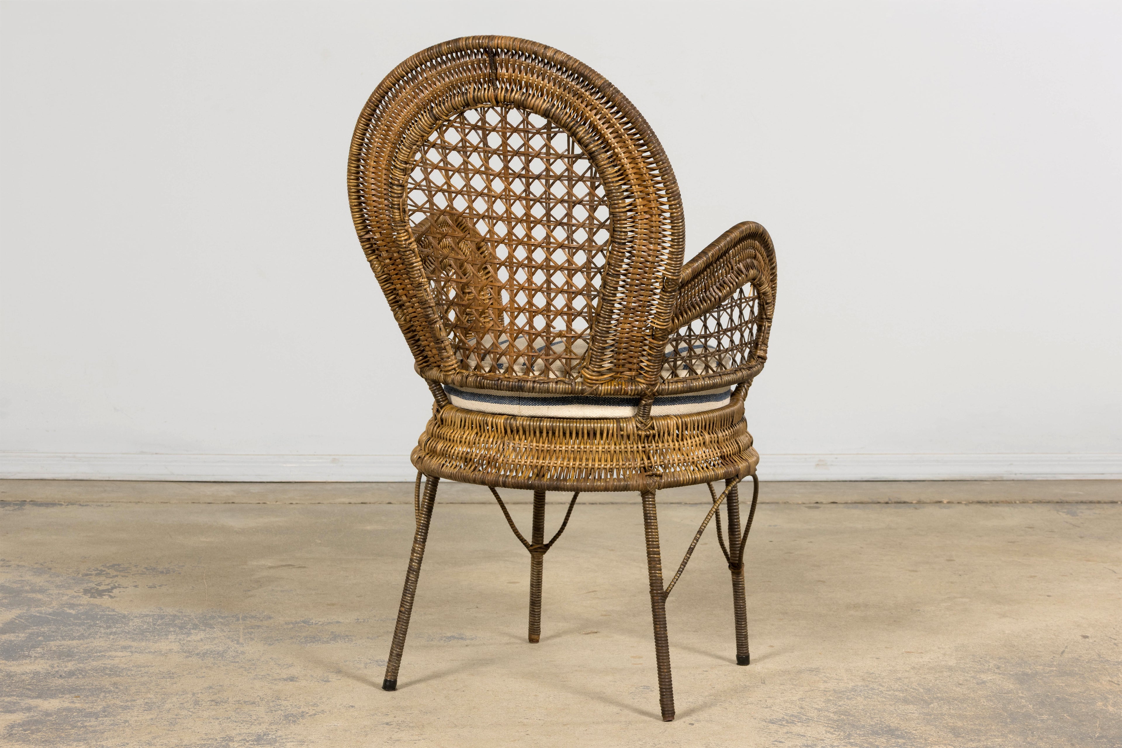 Set of Six Mid 20th Century French Riviera Rattan Armchairs, Provence