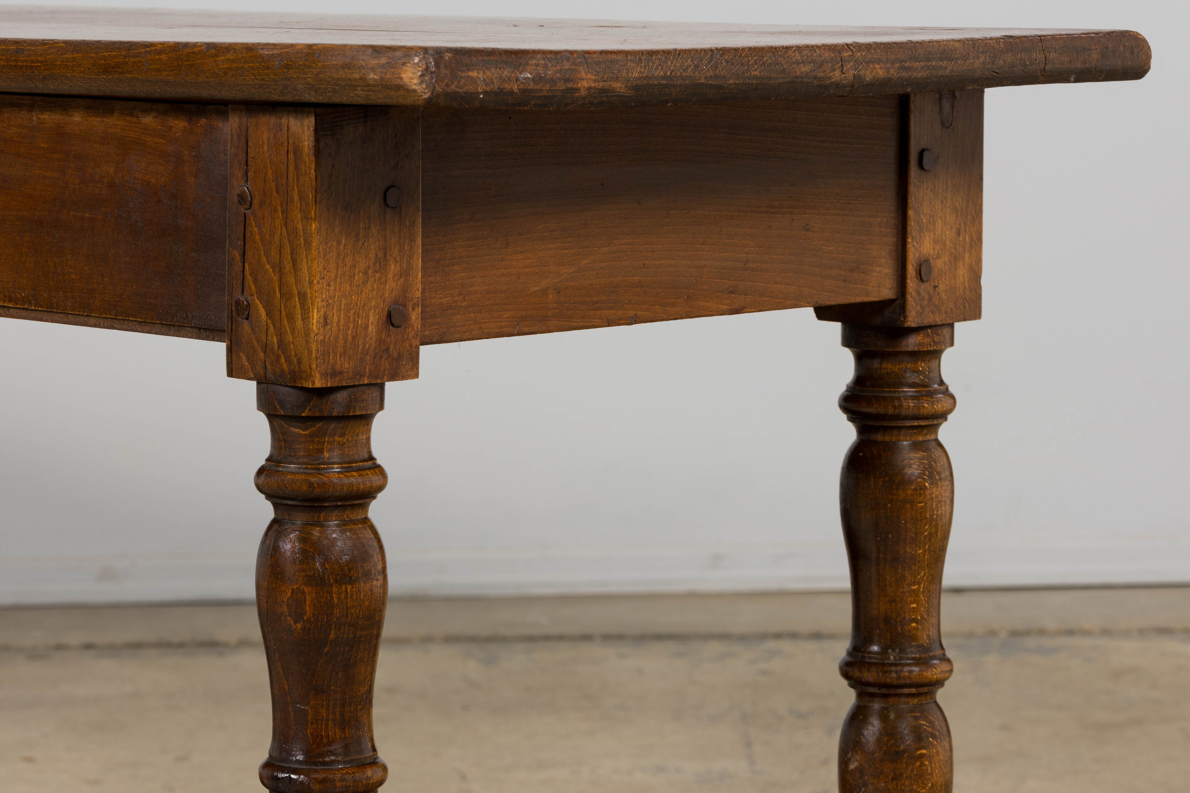 ON HOLD Mid 19th Century French Provincial Oak Draper’s Console Table