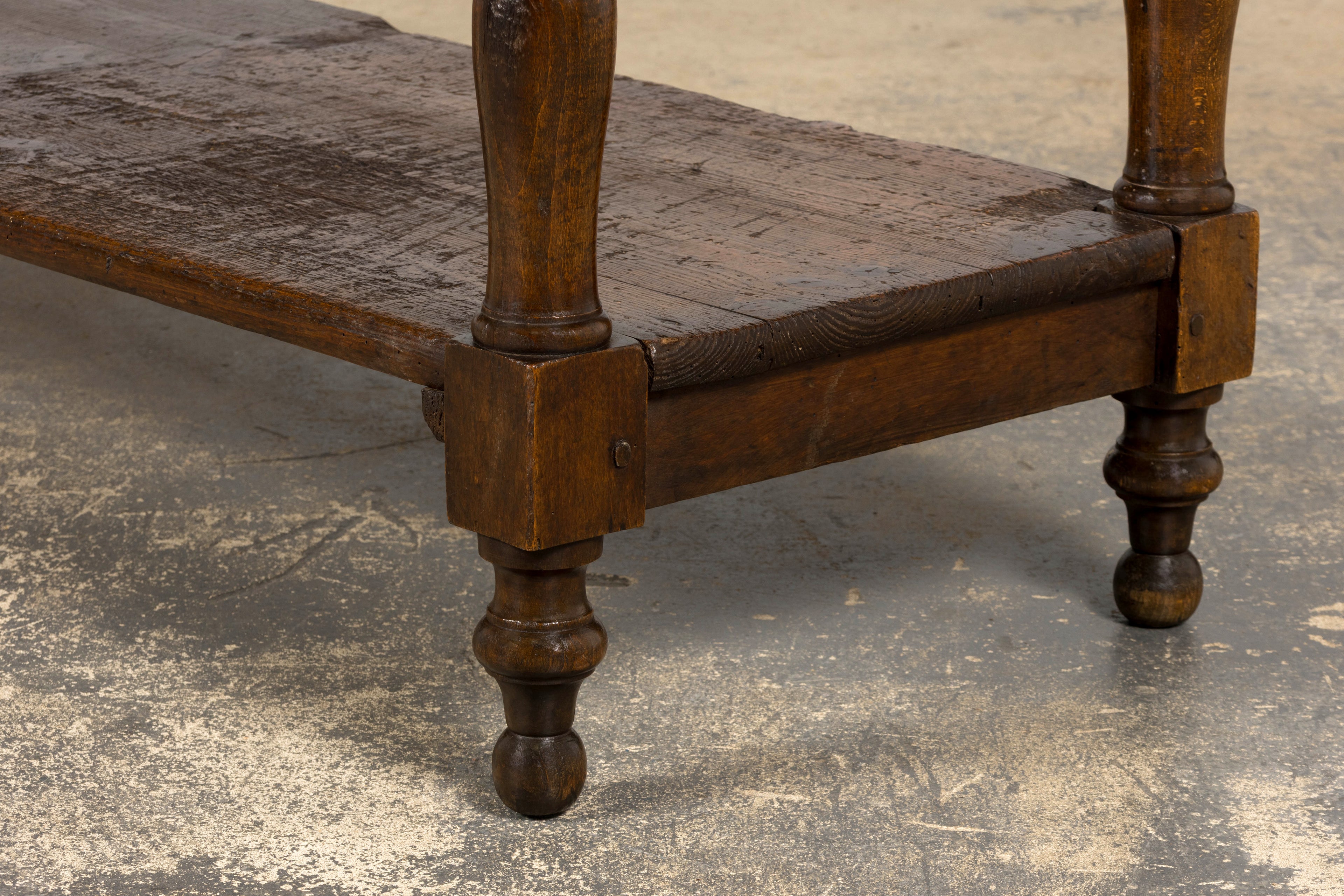 ON HOLD Mid 19th Century French Provincial Oak Draper’s Console Table