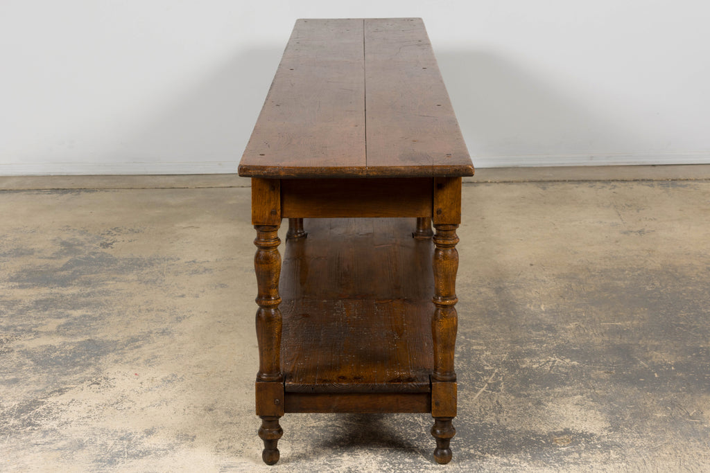 ON HOLD Mid 19th Century French Provincial Oak Draper’s Console Table