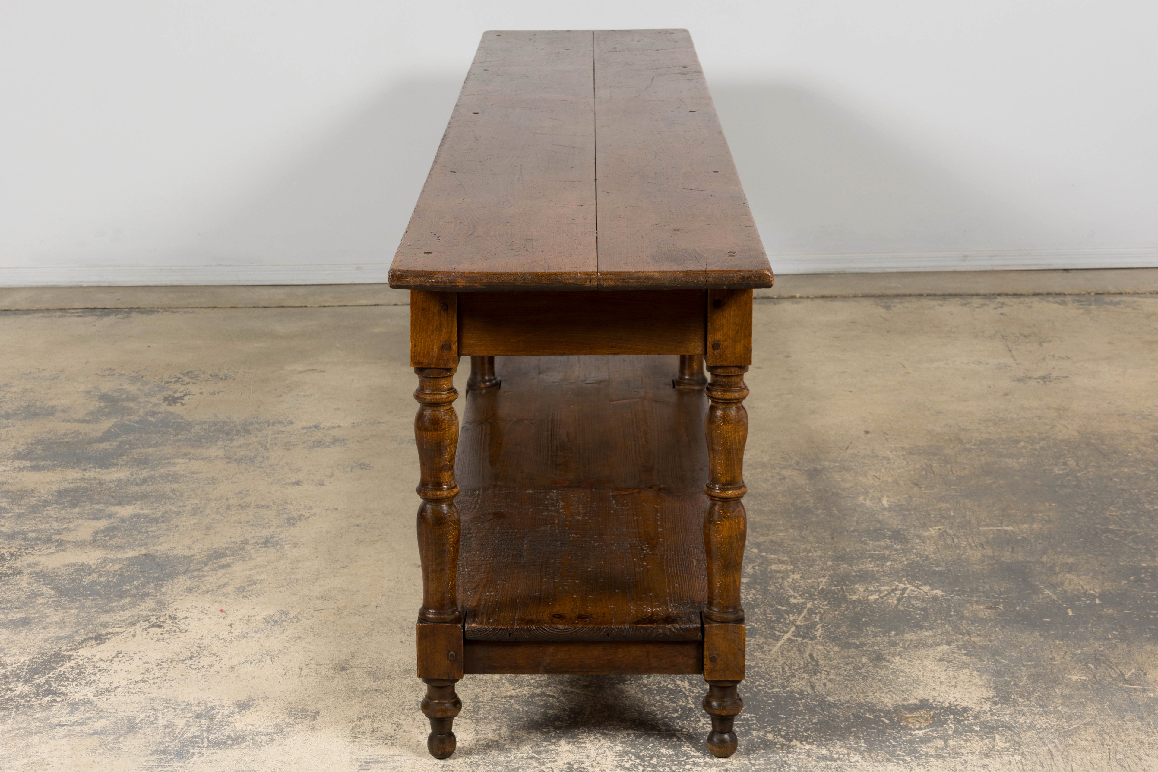 ON HOLD Mid 19th Century French Provincial Oak Draper’s Console Table