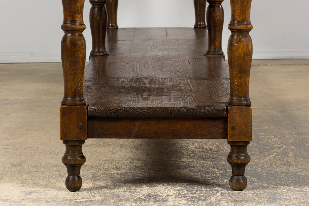 ON HOLD Mid 19th Century French Provincial Oak Draper’s Console Table