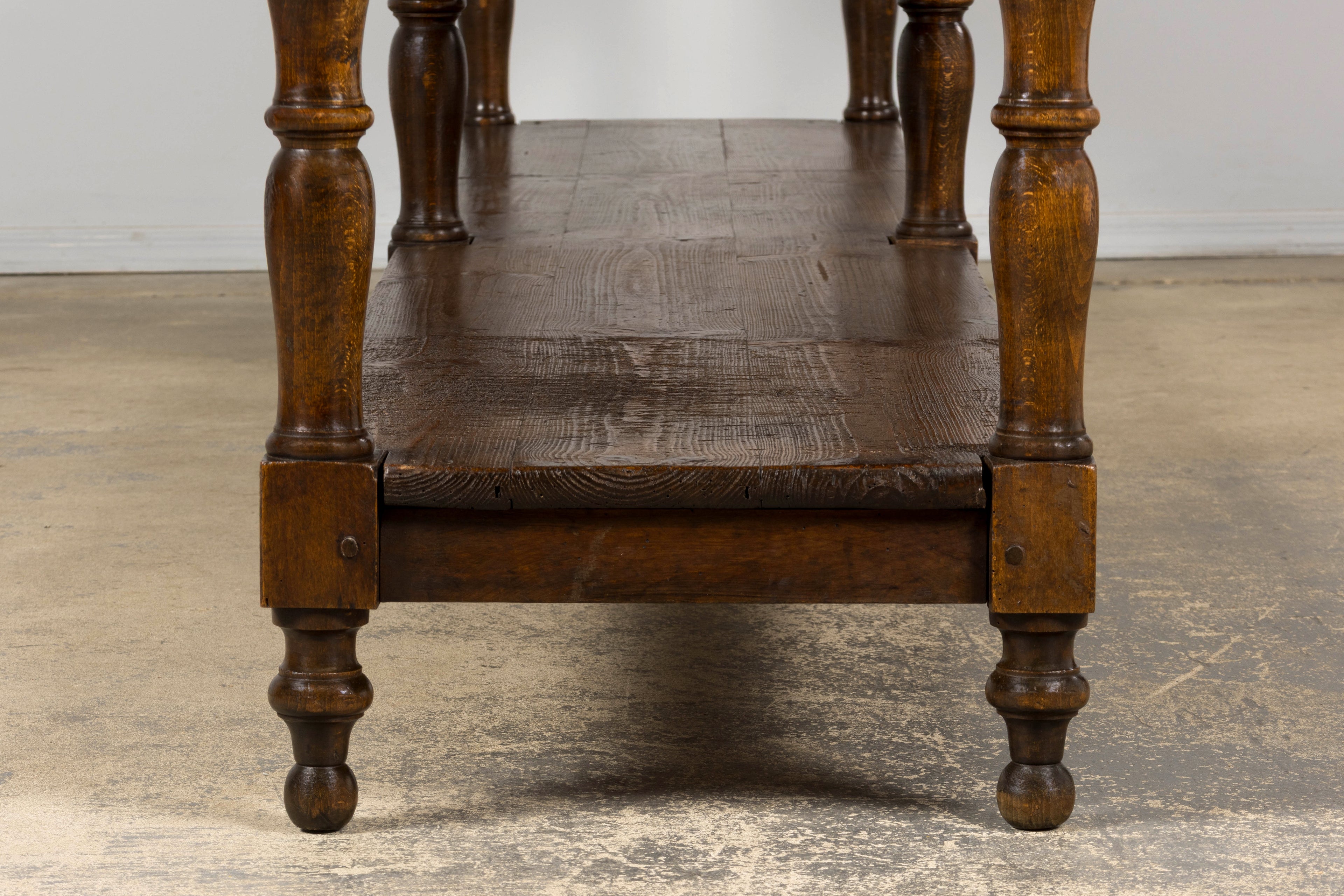 ON HOLD Mid 19th Century French Provincial Oak Draper’s Console Table