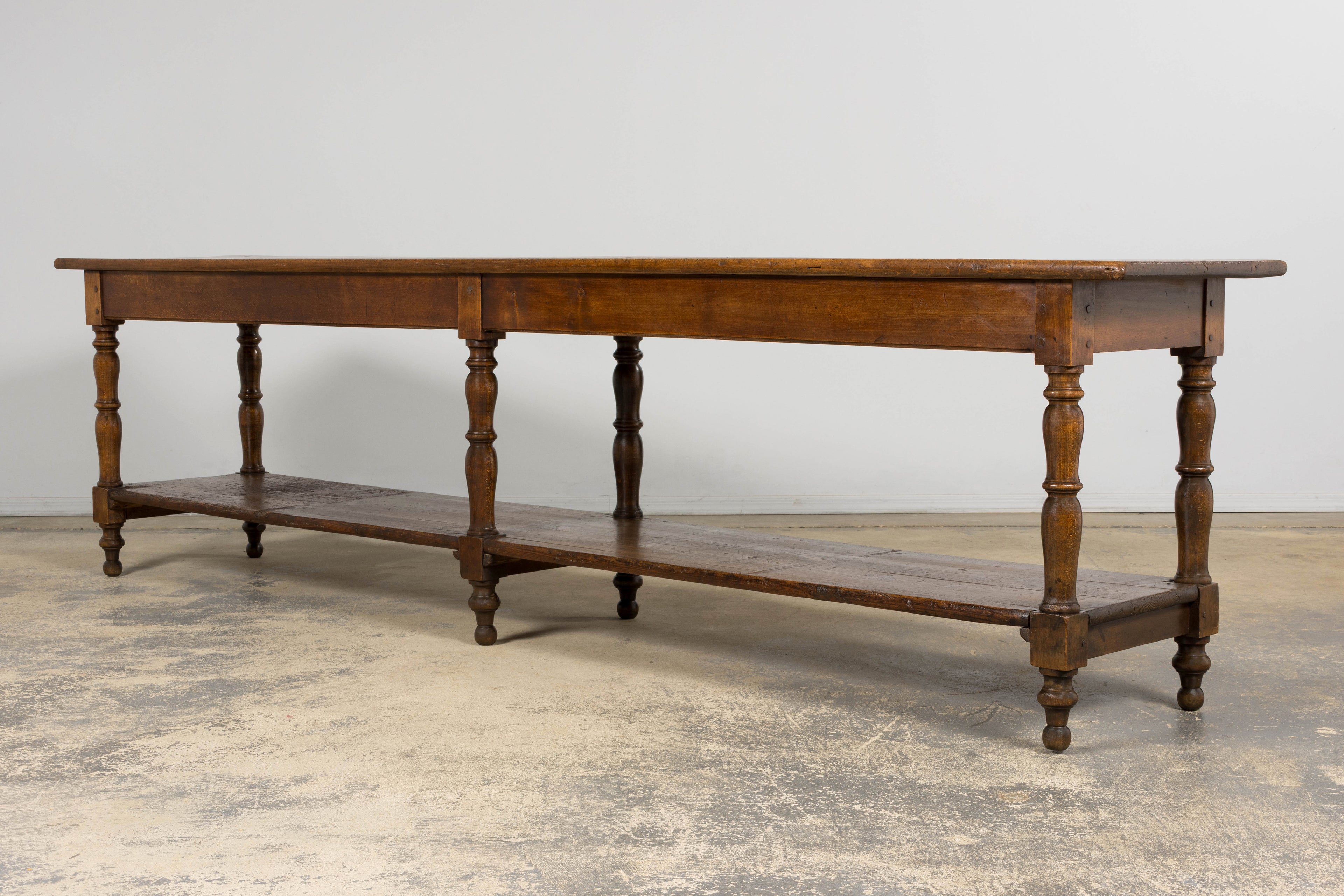 ON HOLD Mid 19th Century French Provincial Oak Draper’s Console Table