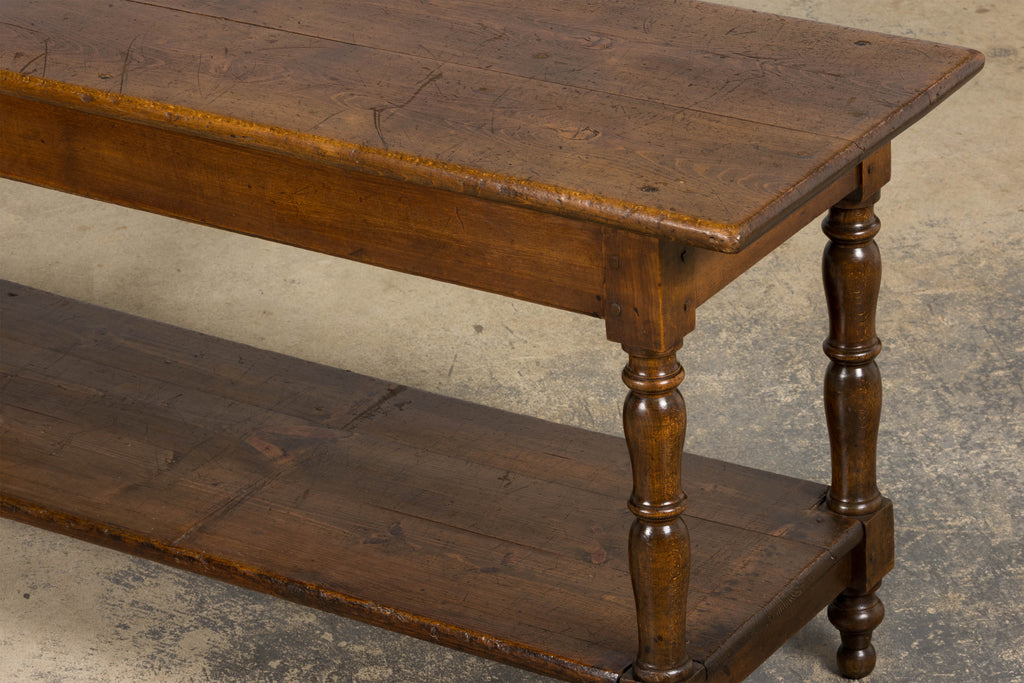 ON HOLD Mid 19th Century French Provincial Oak Draper’s Console Table