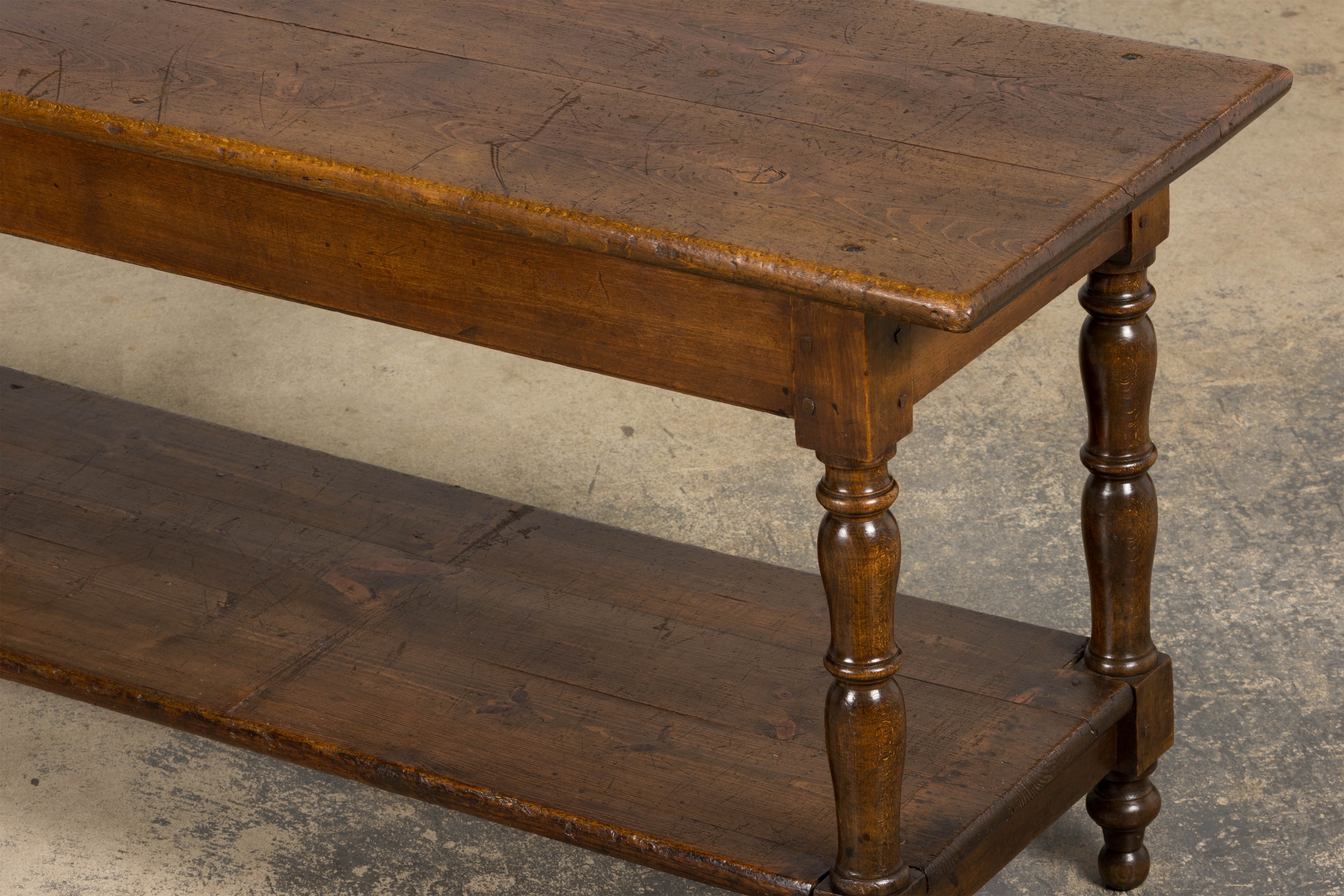 ON HOLD Mid 19th Century French Provincial Oak Draper’s Console Table