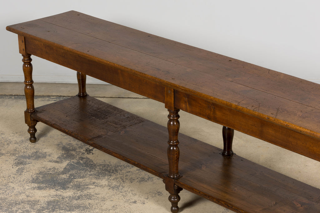 ON HOLD Mid 19th Century French Provincial Oak Draper’s Console Table