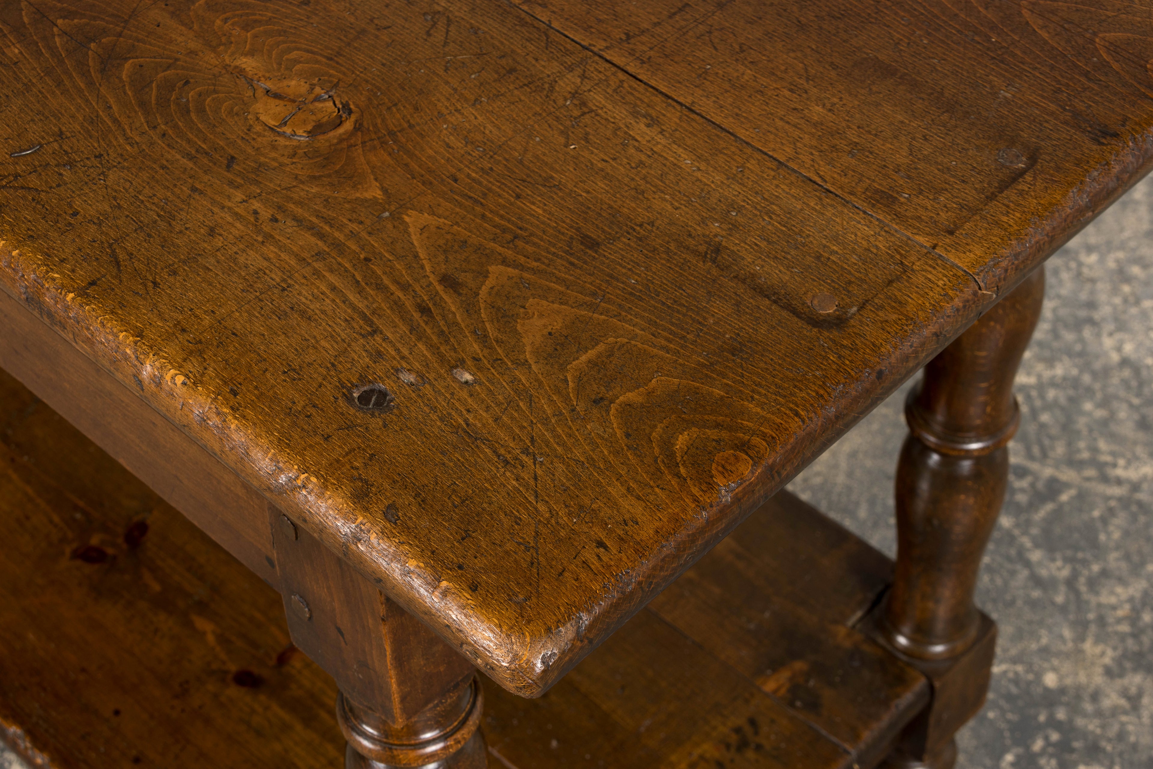 ON HOLD Mid 19th Century French Provincial Oak Draper’s Console Table