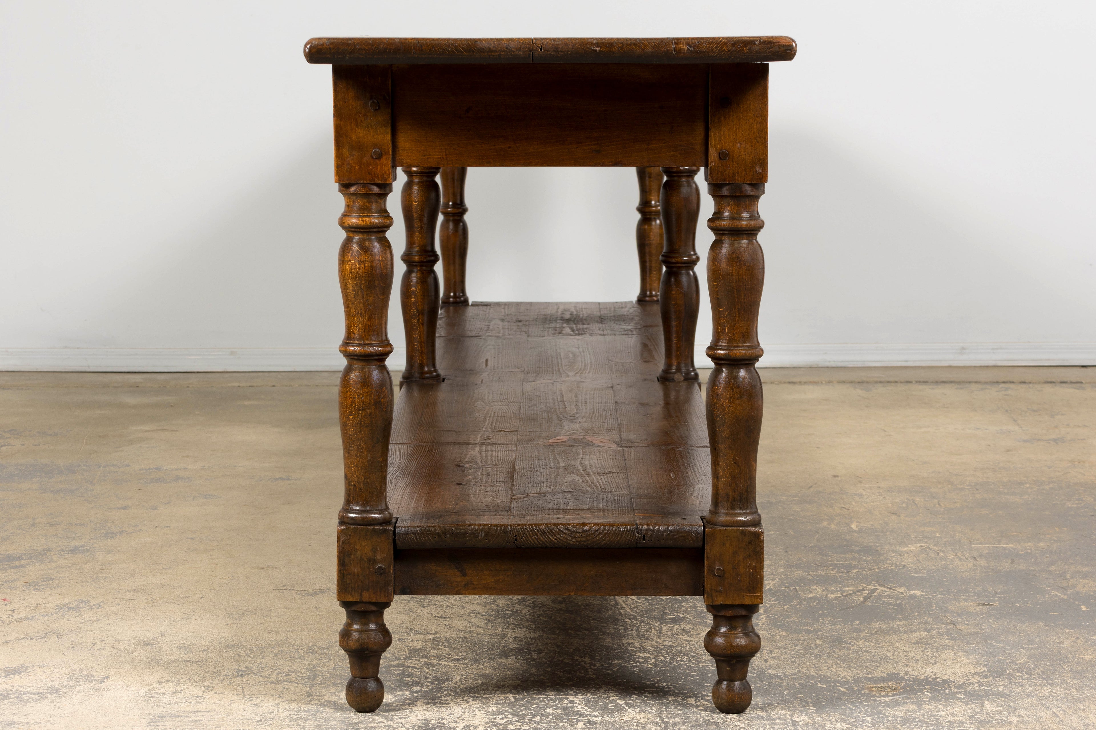 ON HOLD Mid 19th Century French Provincial Oak Draper’s Console Table