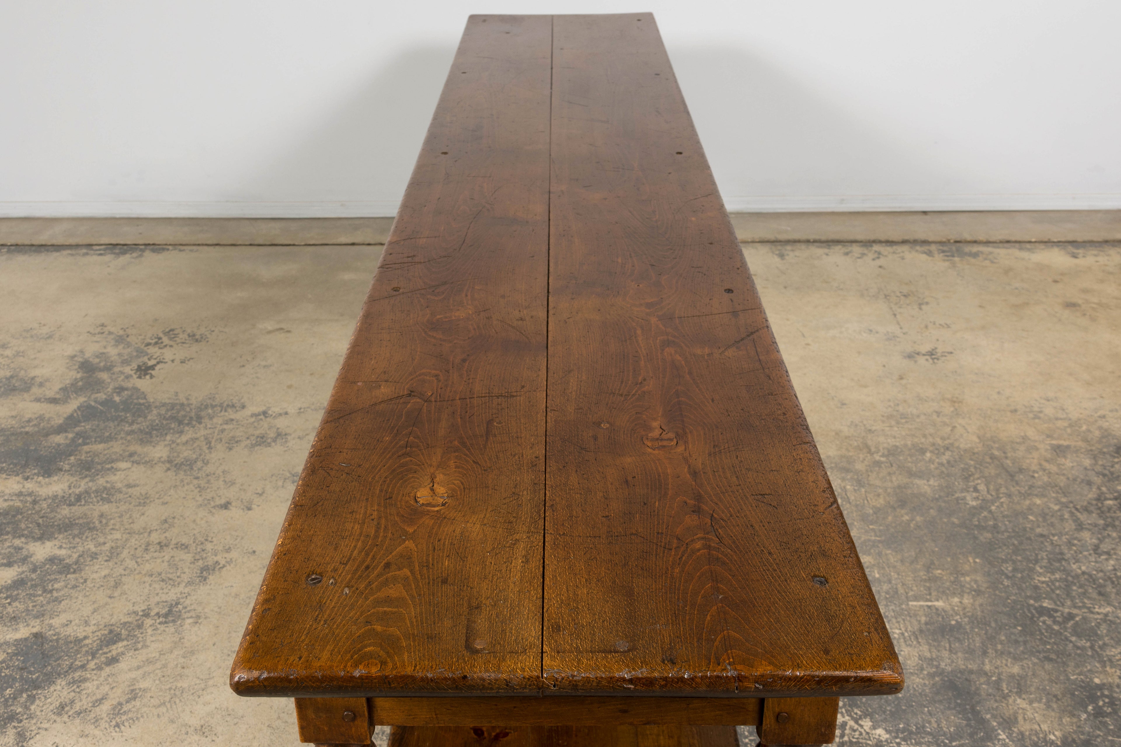 ON HOLD Mid 19th Century French Provincial Oak Draper’s Console Table