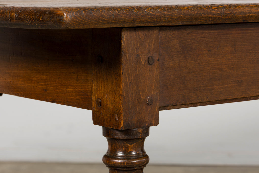 ON HOLD Mid 19th Century French Provincial Oak Draper’s Console Table