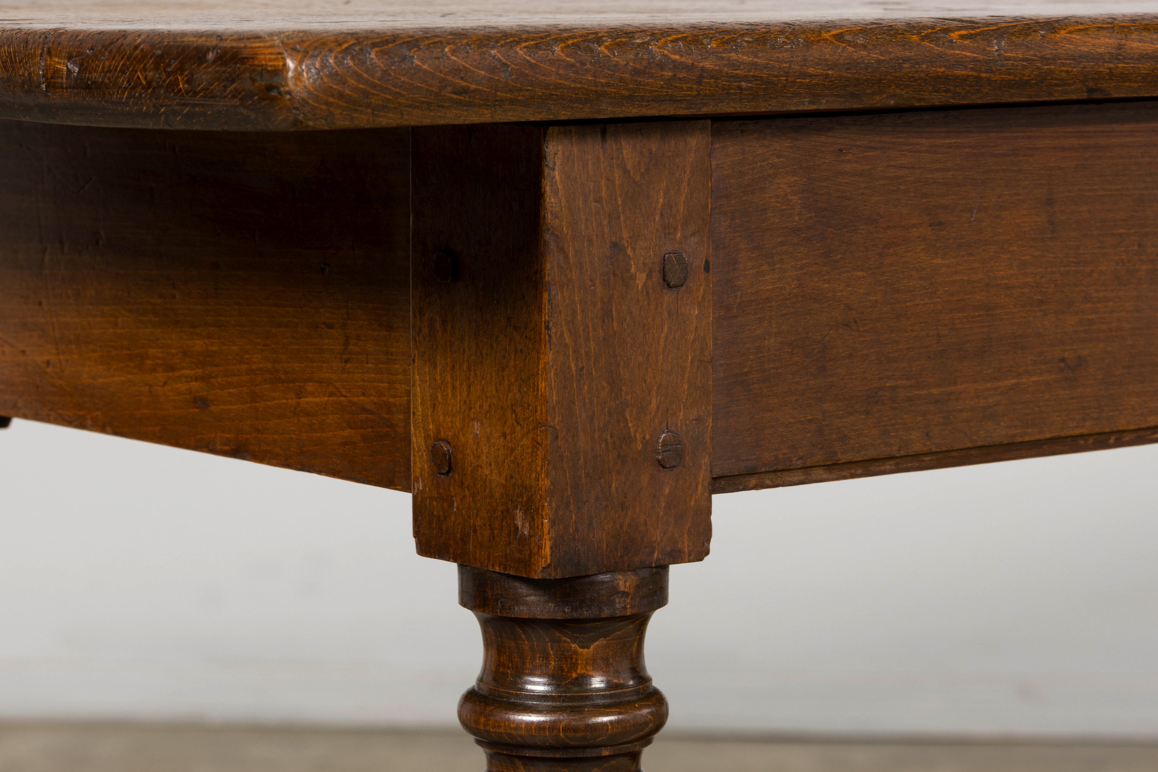 ON HOLD Mid 19th Century French Provincial Oak Draper’s Console Table