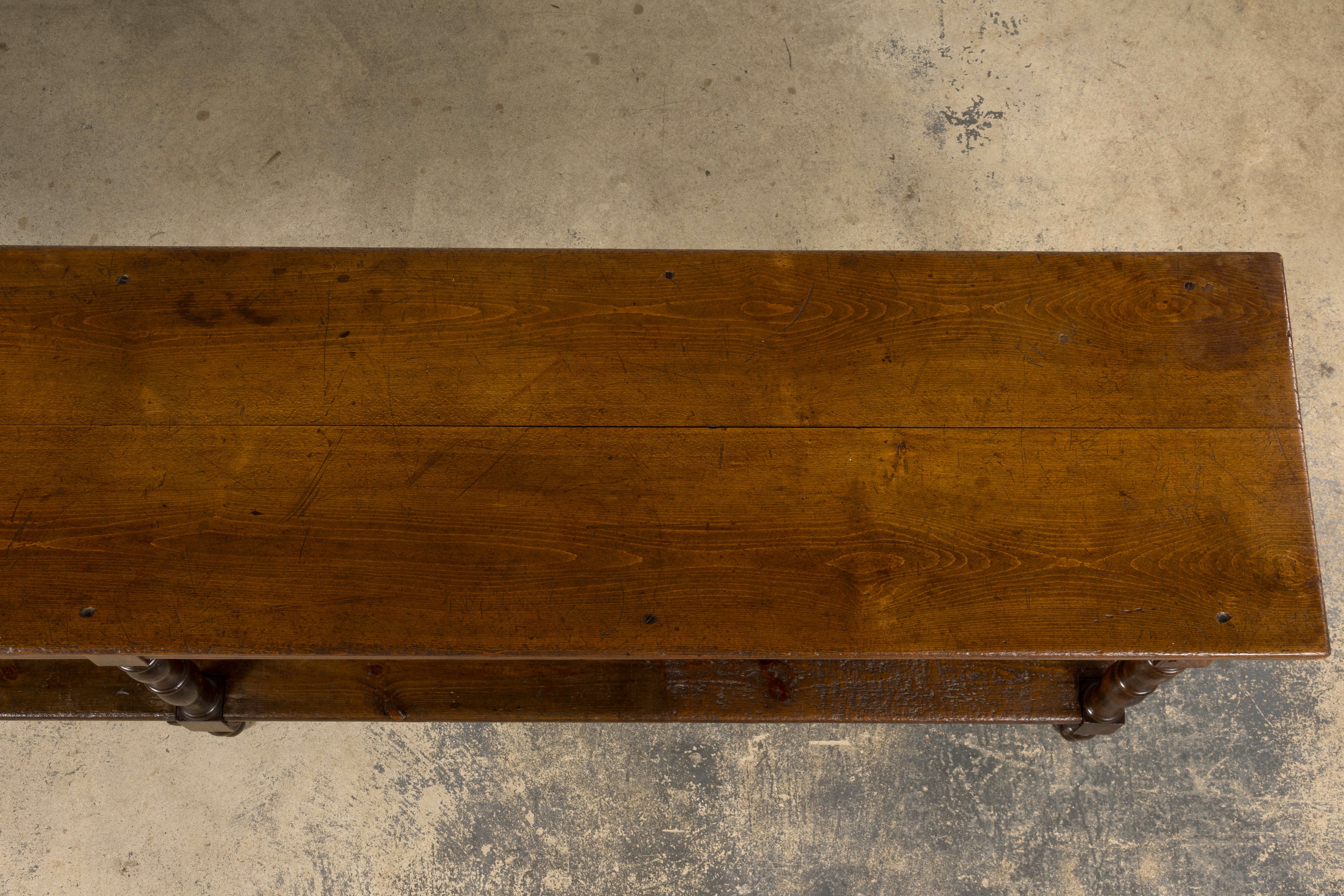 ON HOLD Mid 19th Century French Provincial Oak Draper’s Console Table