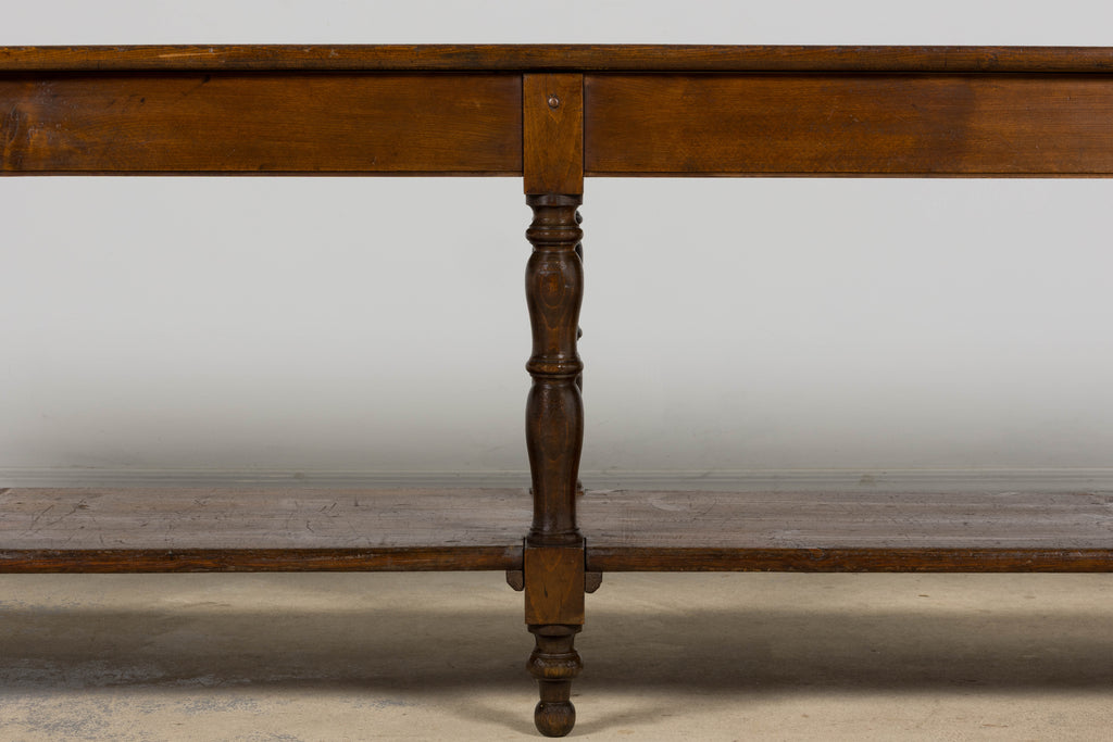 ON HOLD Mid 19th Century French Provincial Oak Draper’s Console Table