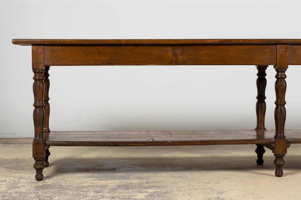 ON HOLD Mid 19th Century French Provincial Oak Draper’s Console Table