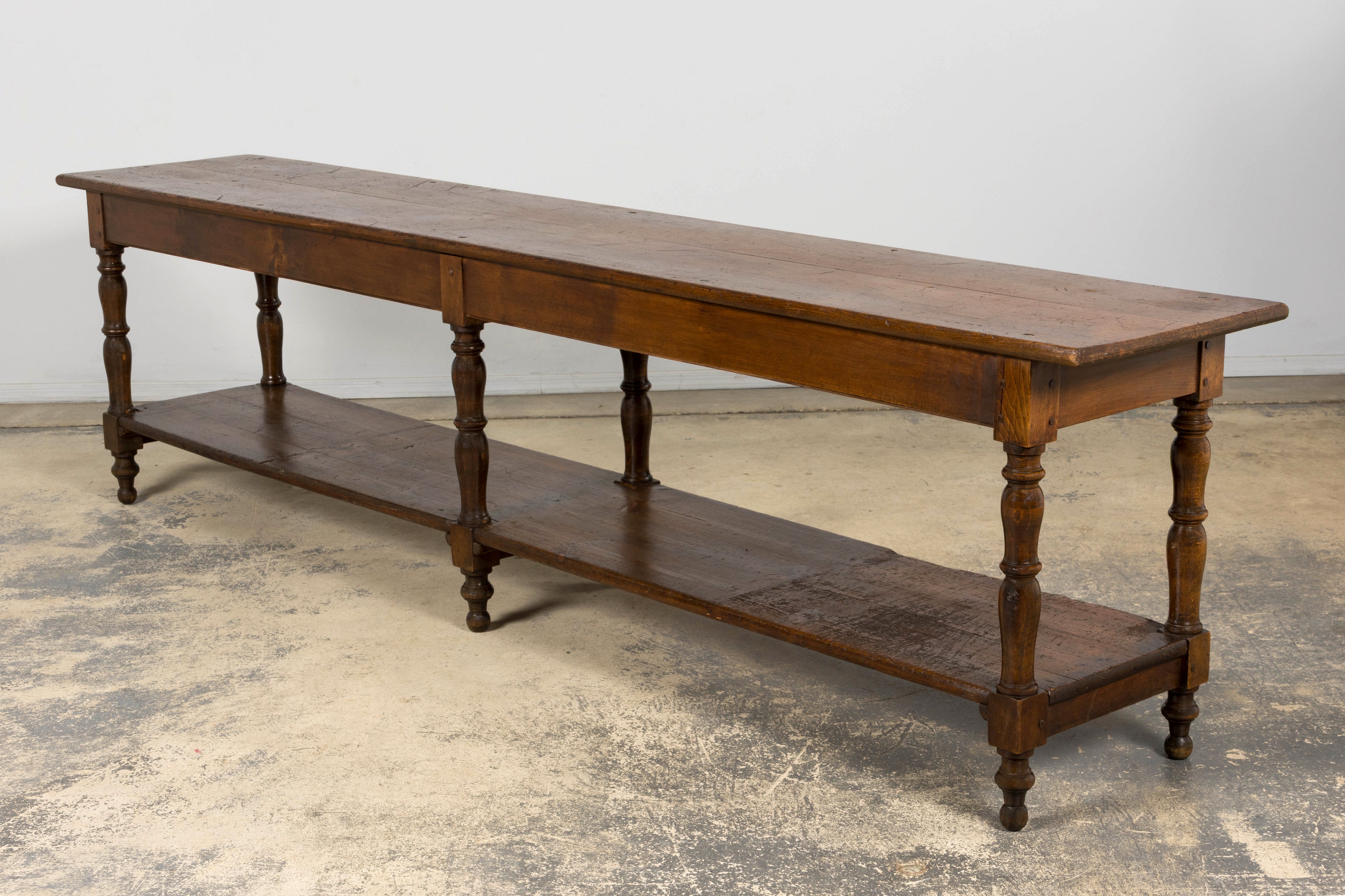 ON HOLD Mid 19th Century French Provincial Oak Draper’s Console Table