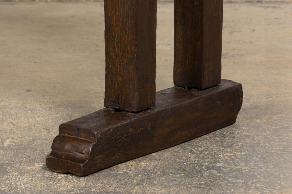 Mid 19th Century French Provincial Oak Hall Bench
