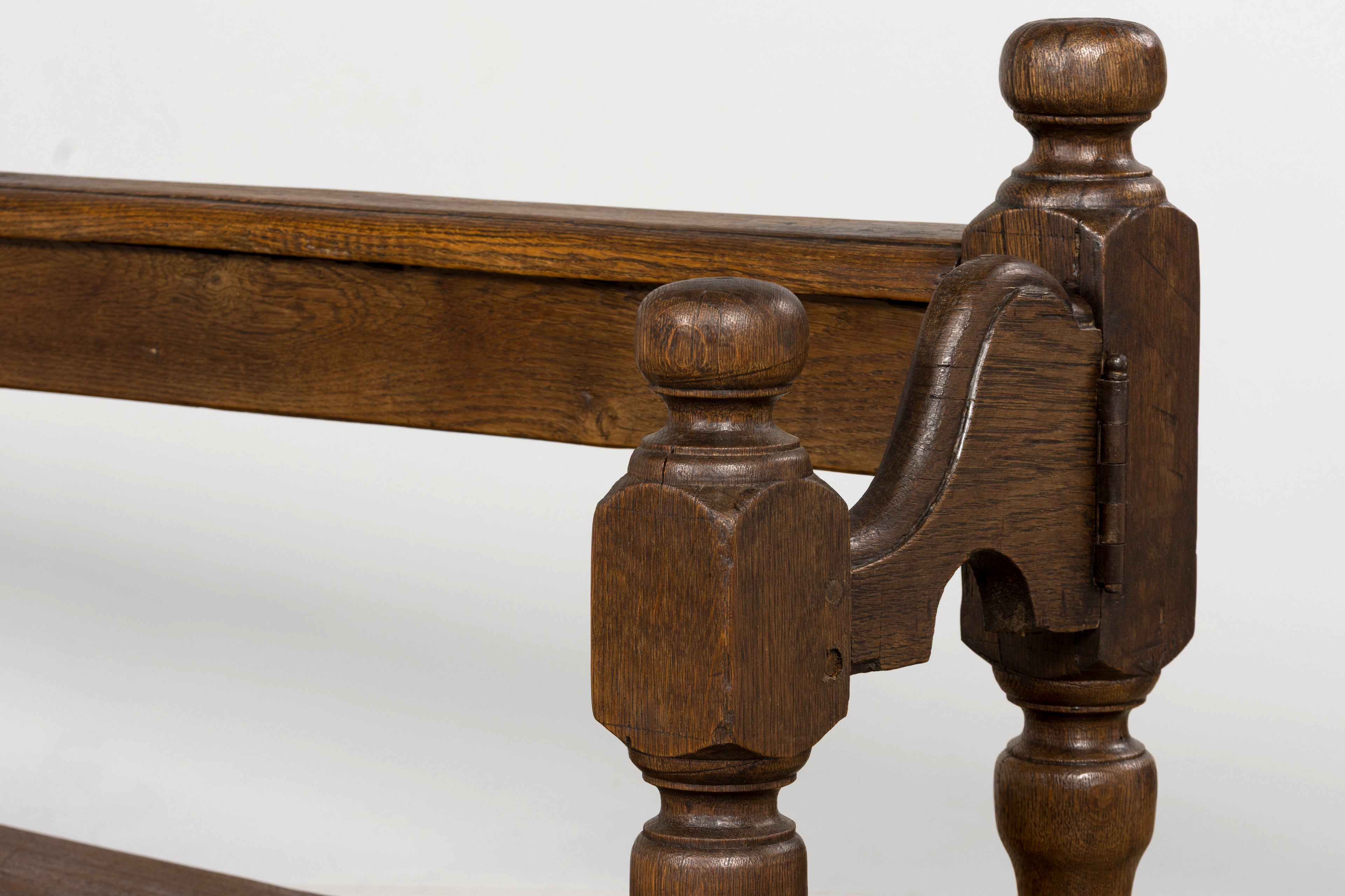 Mid 19th Century French Provincial Oak Hall Bench