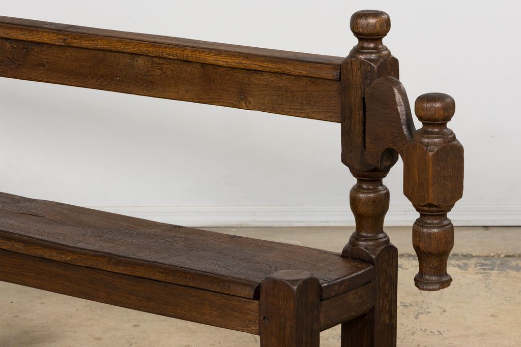 Mid 19th Century French Provincial Oak Hall Bench