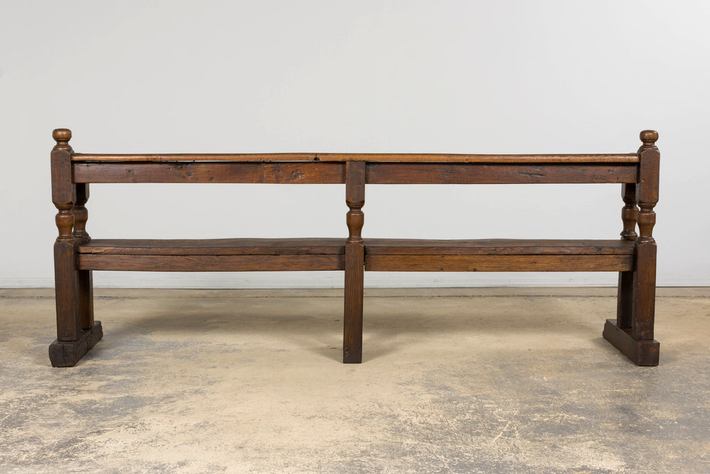 Mid 19th Century French Provincial Oak Hall Bench