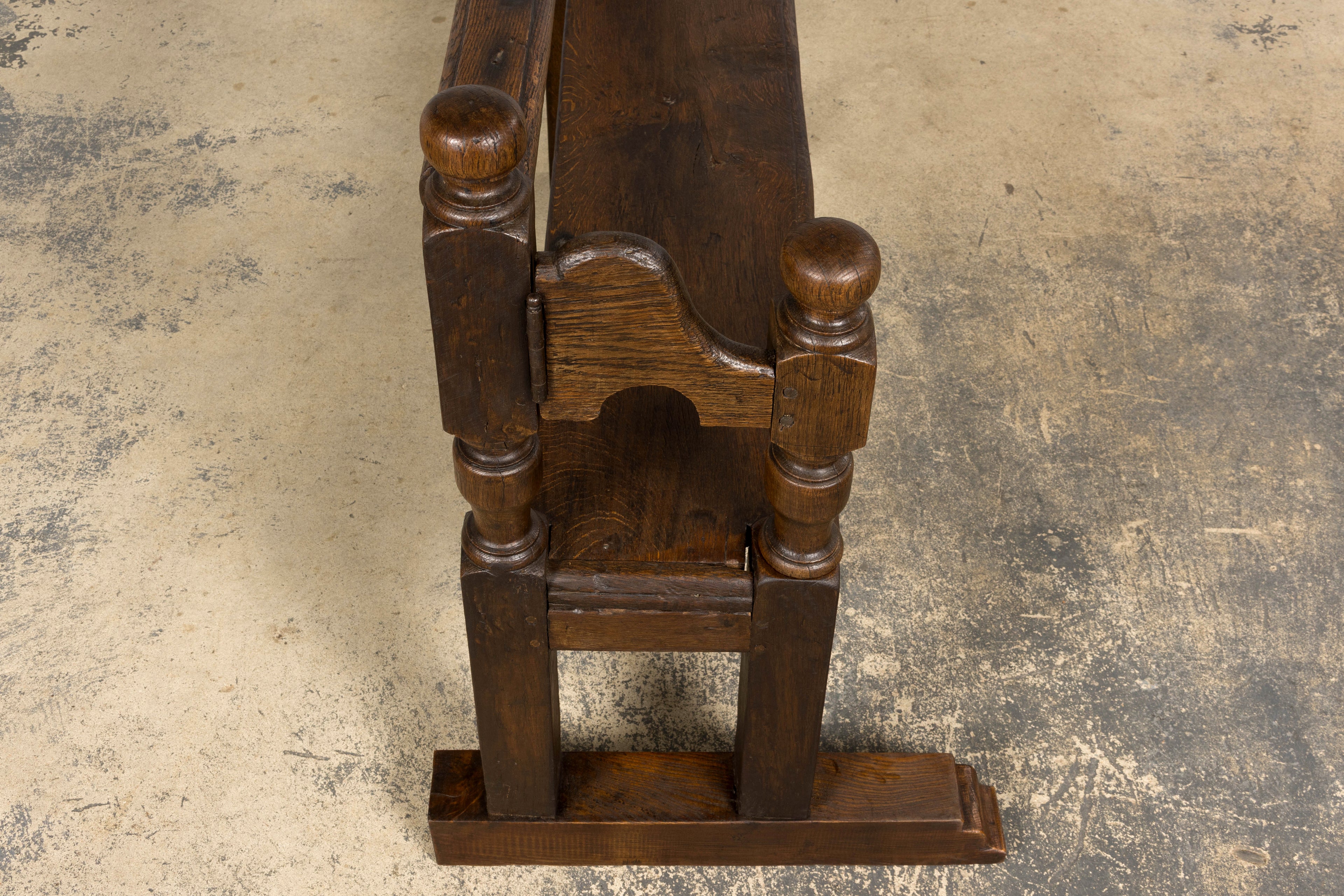 Mid 19th Century French Provincial Oak Hall Bench