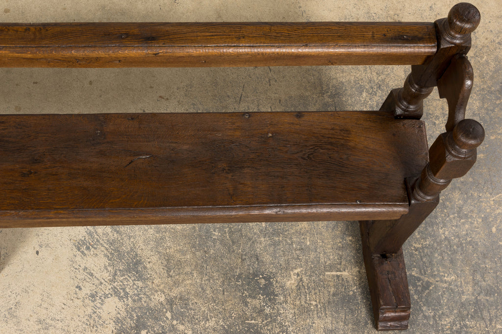 Mid 19th Century French Provincial Oak Hall Bench