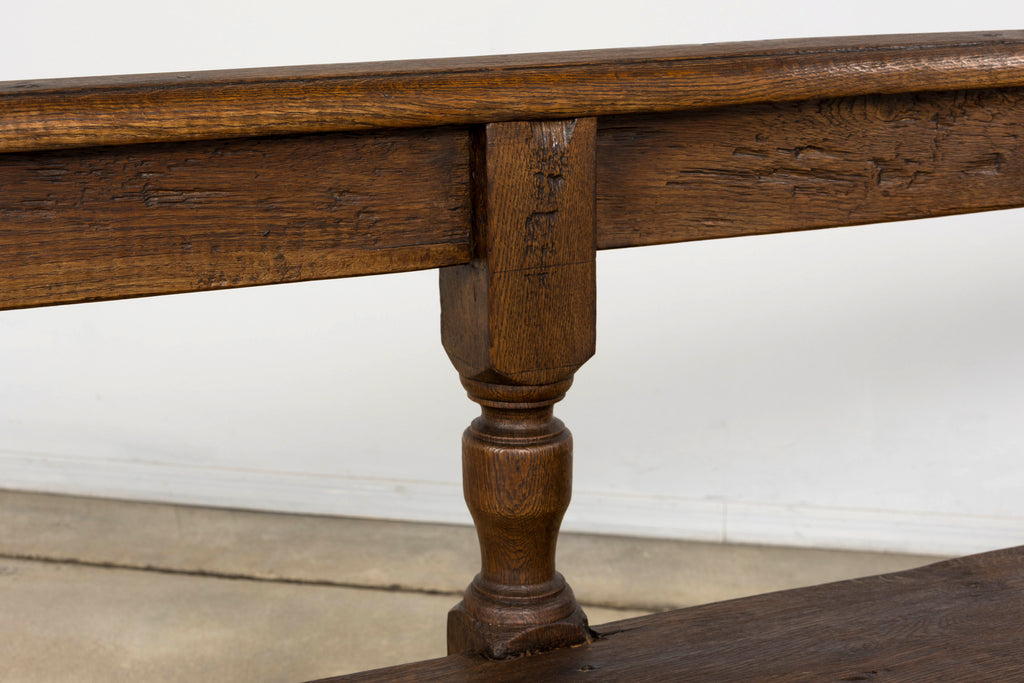Mid 19th Century French Provincial Oak Hall Bench