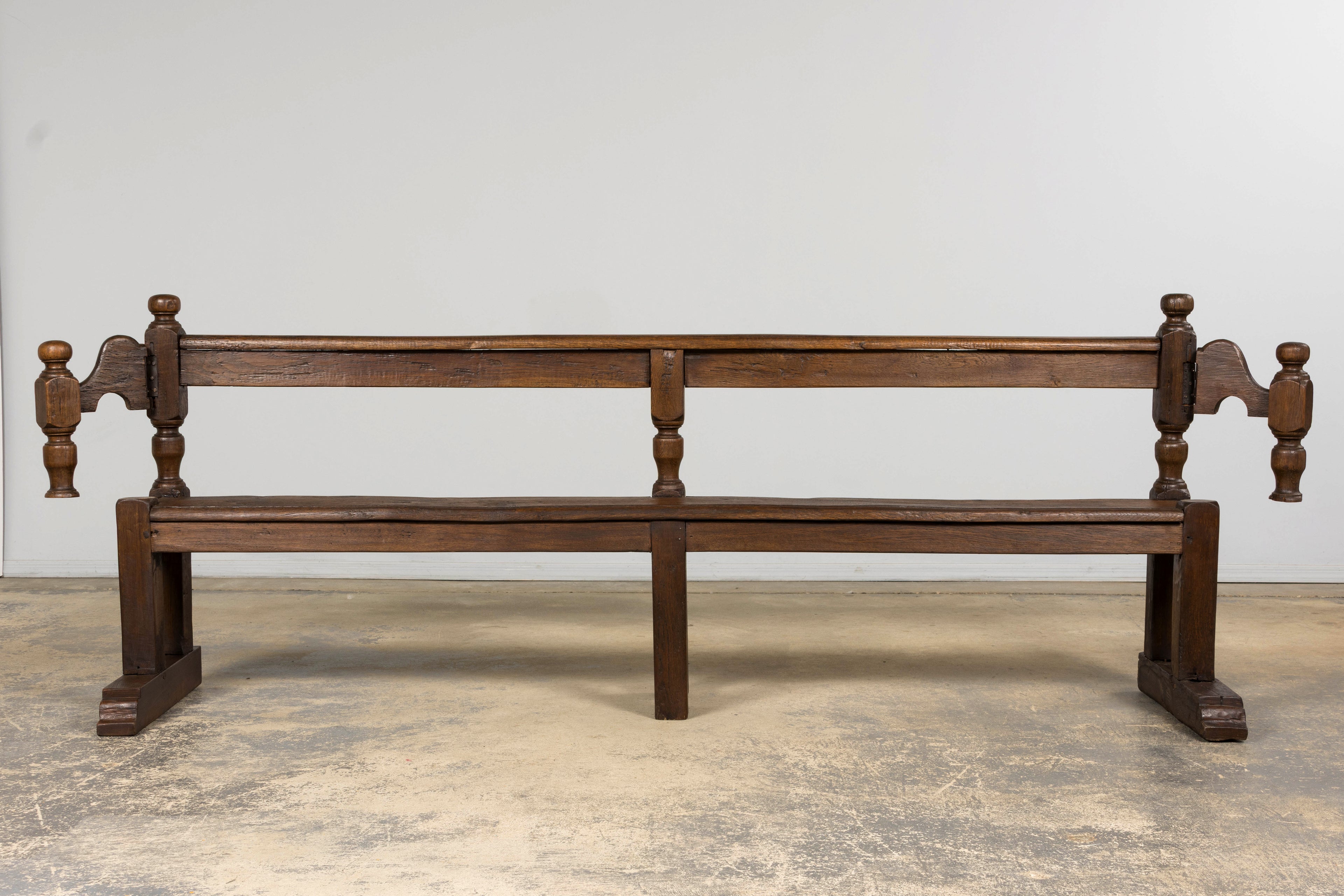 Mid 19th Century French Provincial Oak Hall Bench