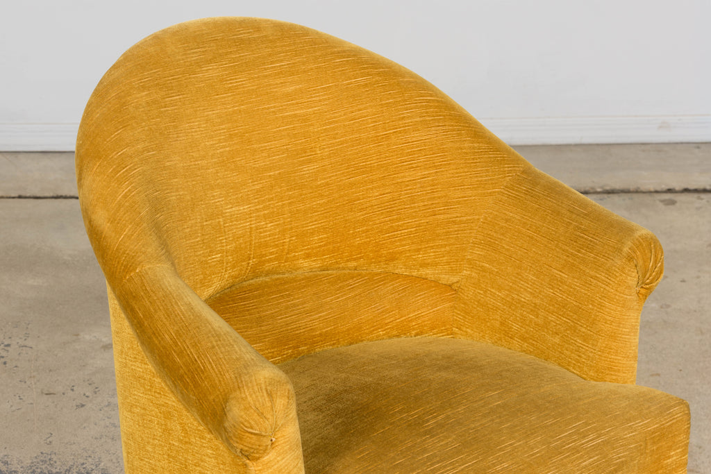 Napoleon III Style Velvet Crapaud Armchair, Provence, 1940