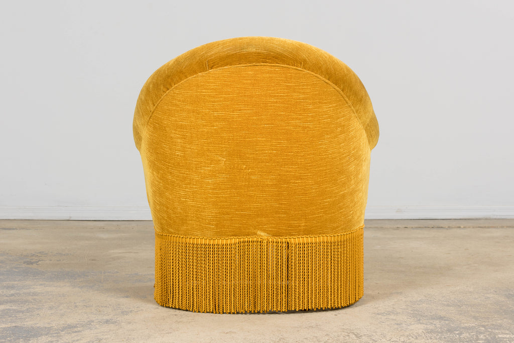 Napoleon III Style Velvet Crapaud Armchair, Provence, 1940