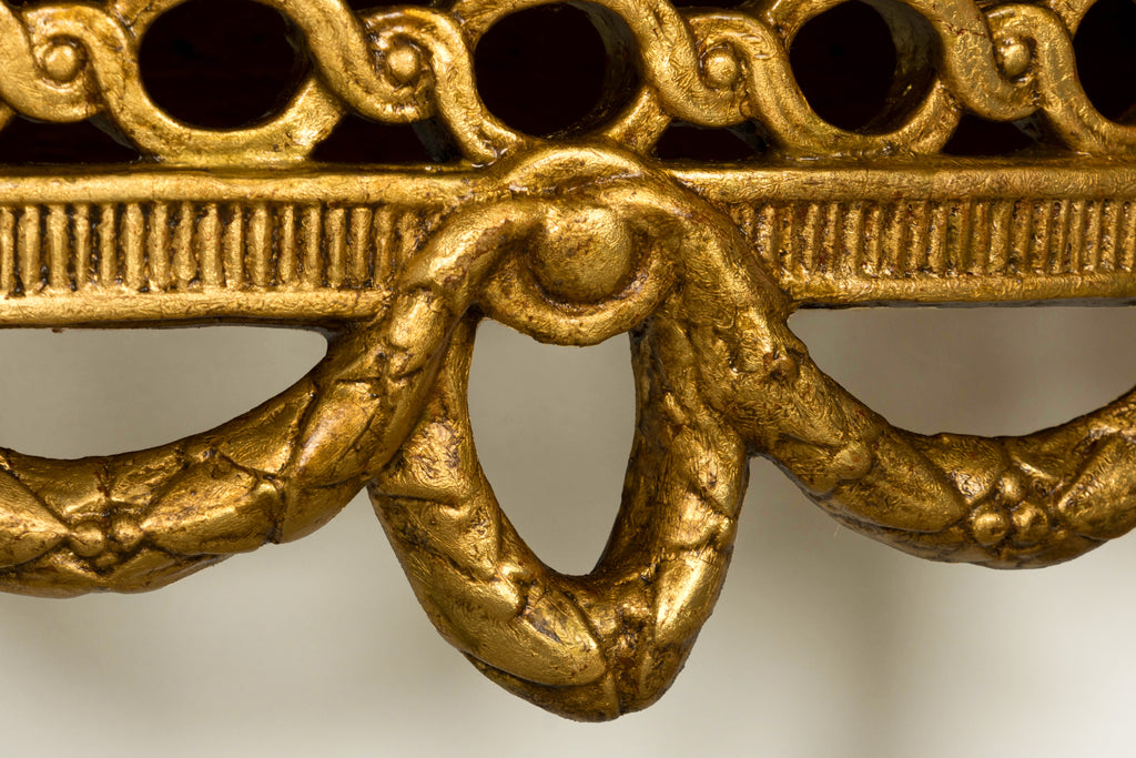 Pair of 18th Century French Louis XVI Giltwood Demilune Console Tables