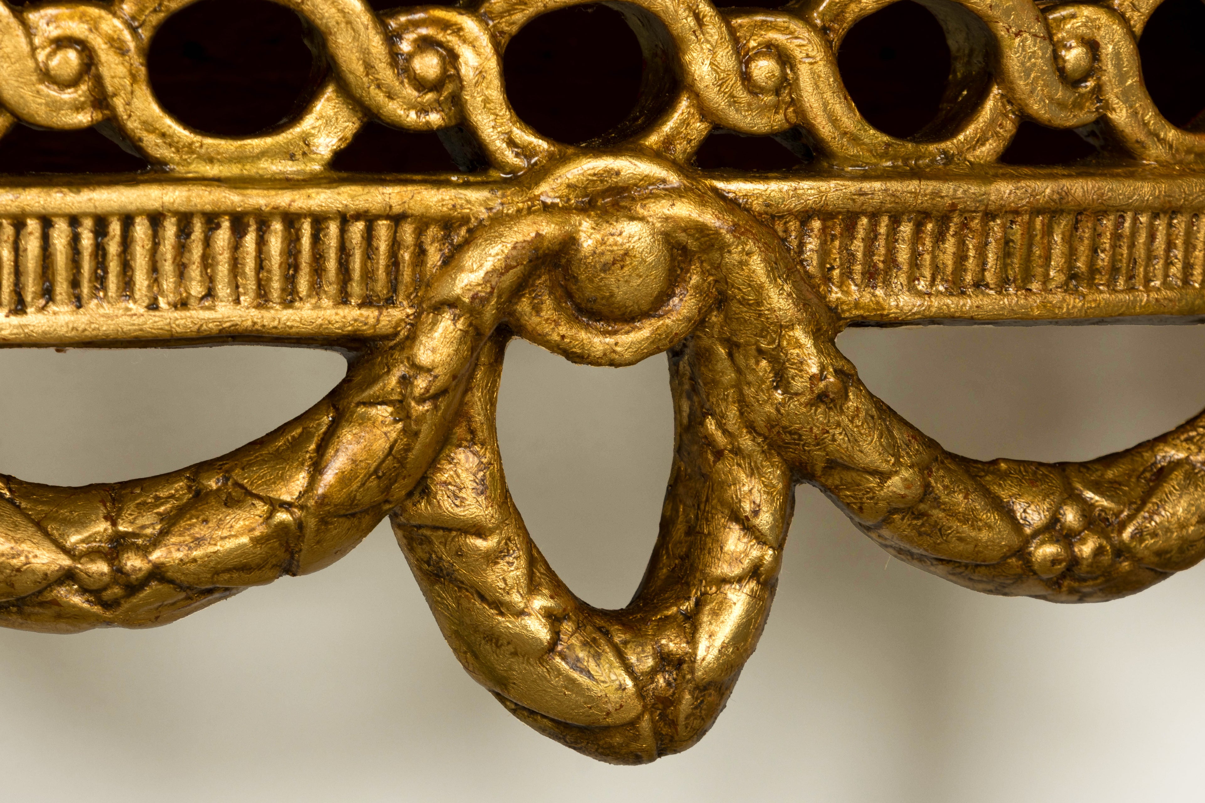 Pair of 18th Century French Louis XVI Giltwood Demilune Console Tables