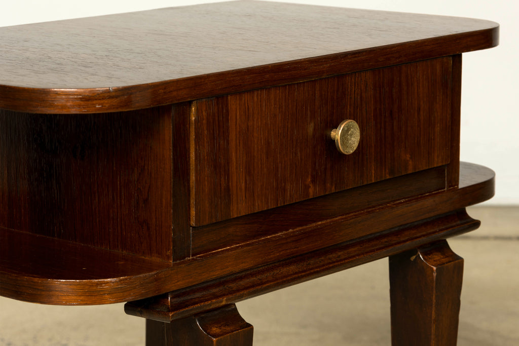 Pair of French Art Deco Rosewood Nightstands, 1930s