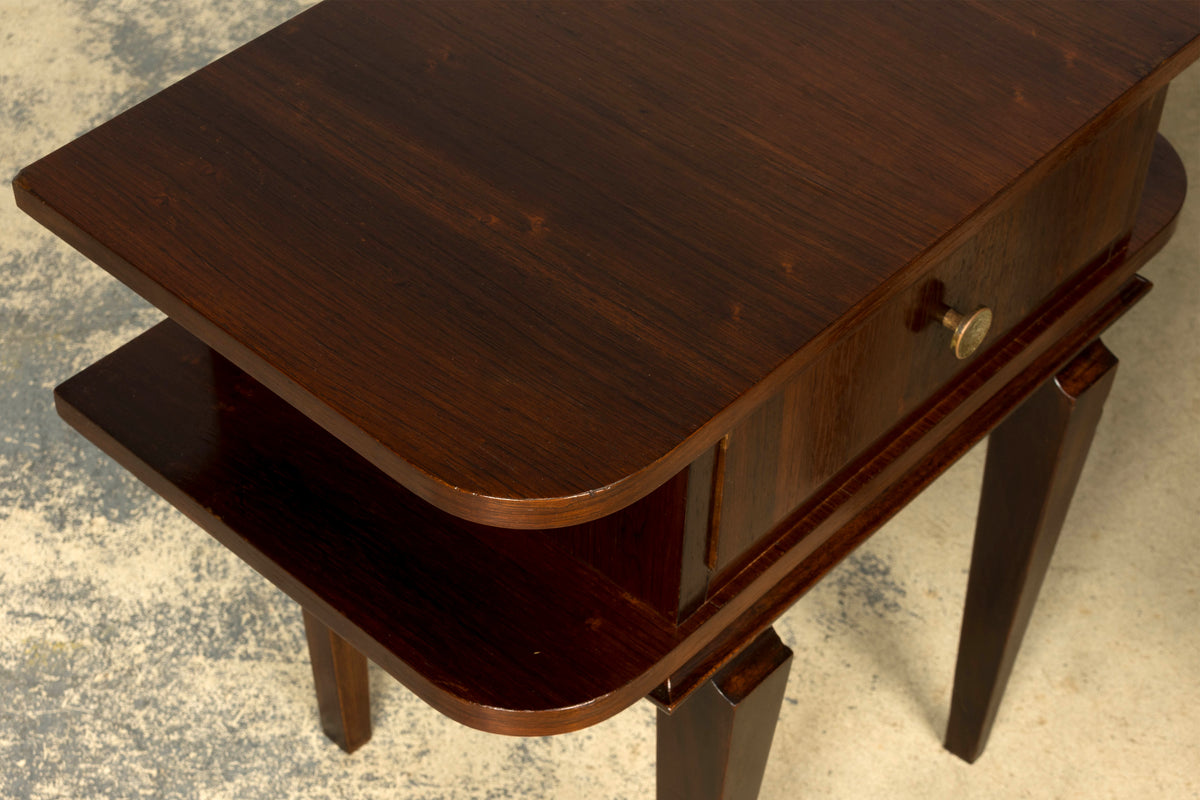 Pair of French Art Deco Rosewood Nightstands, 1930s