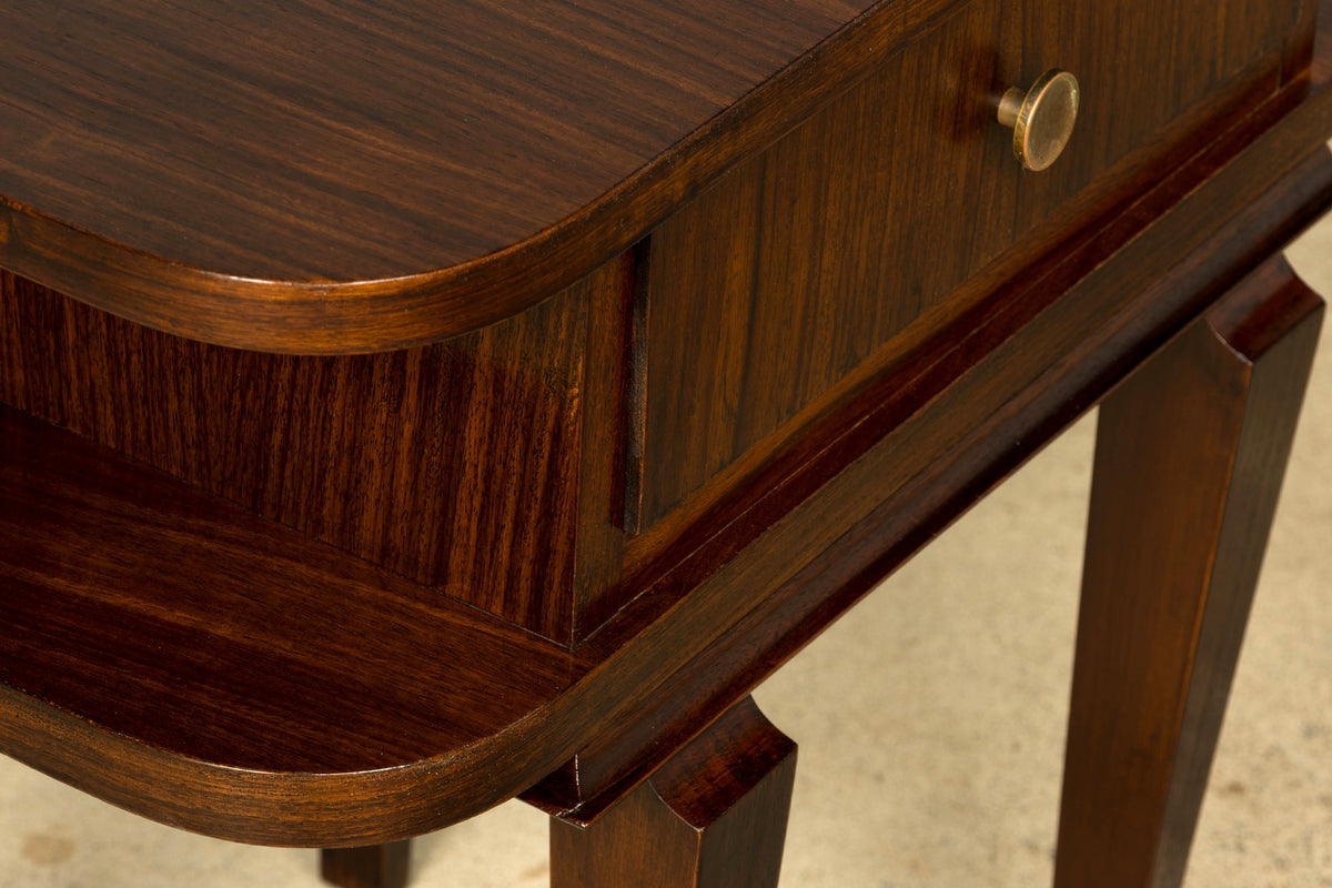 Pair of French Art Deco Rosewood Nightstands, 1930s