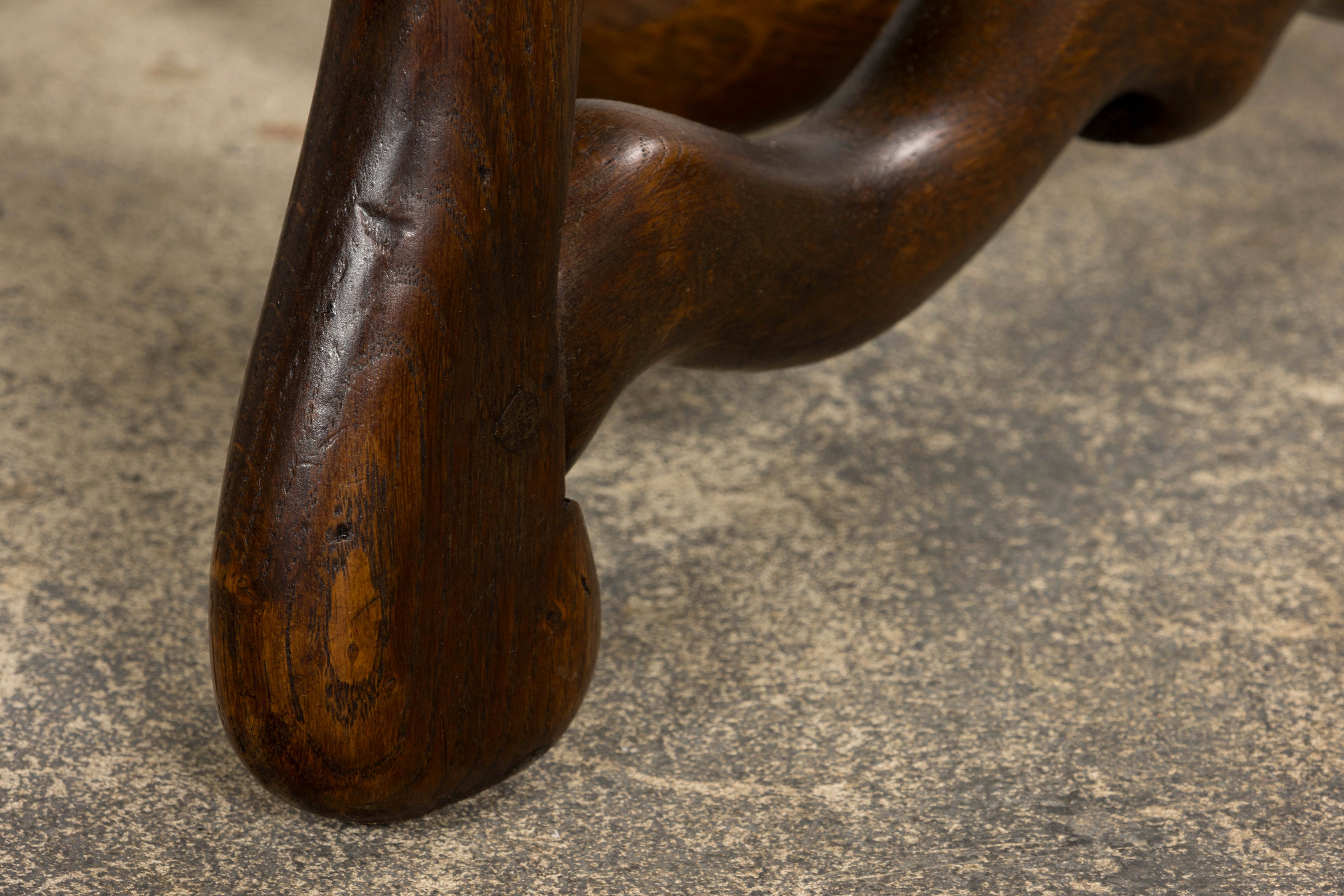 Pair of Late 19th Century French Louis XIII Style Oak Armchairs, Os de Mouton