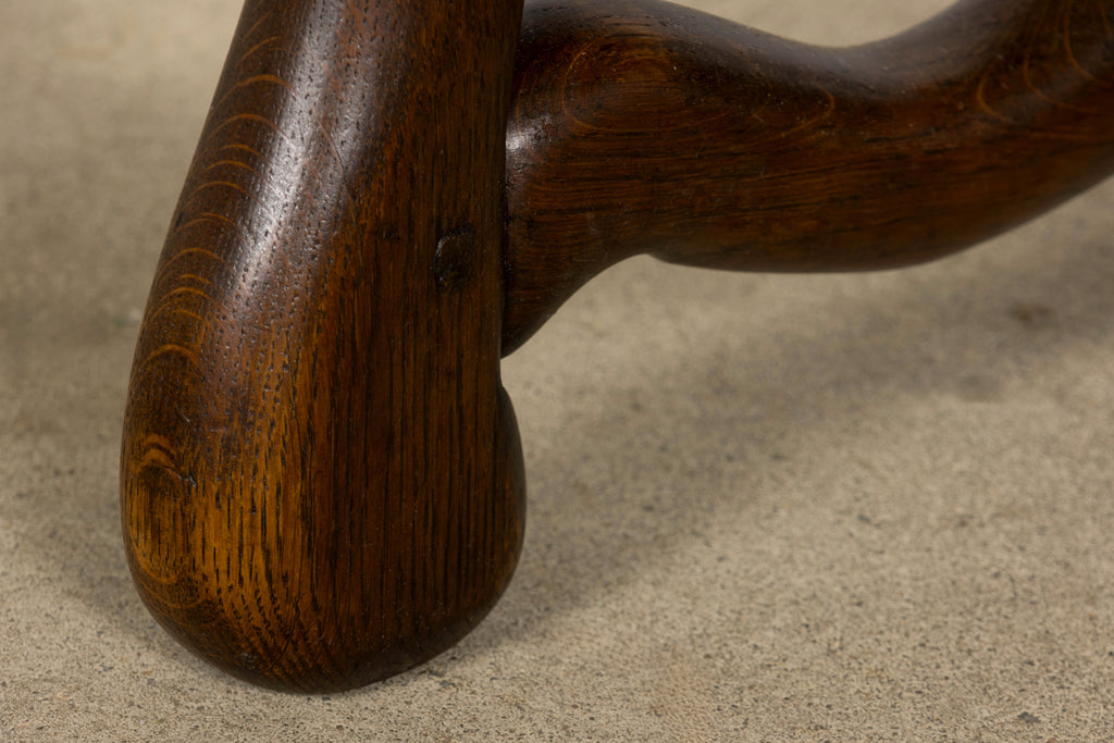 Pair of Late 19th Century French Louis XIII Style Oak Armchairs, Os de Mouton