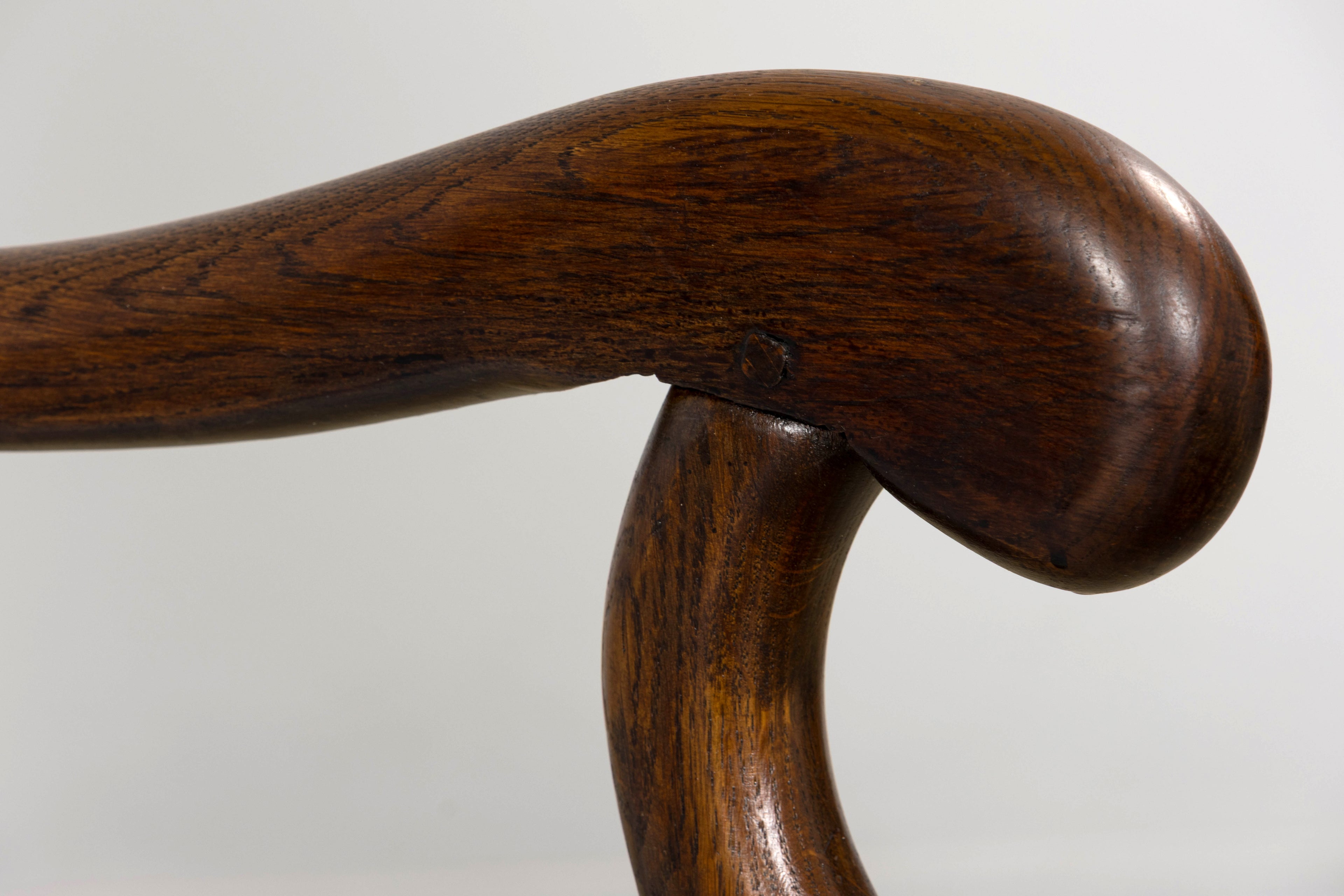 Pair of Late 19th Century French Louis XIII Style Oak Armchairs, Os de Mouton