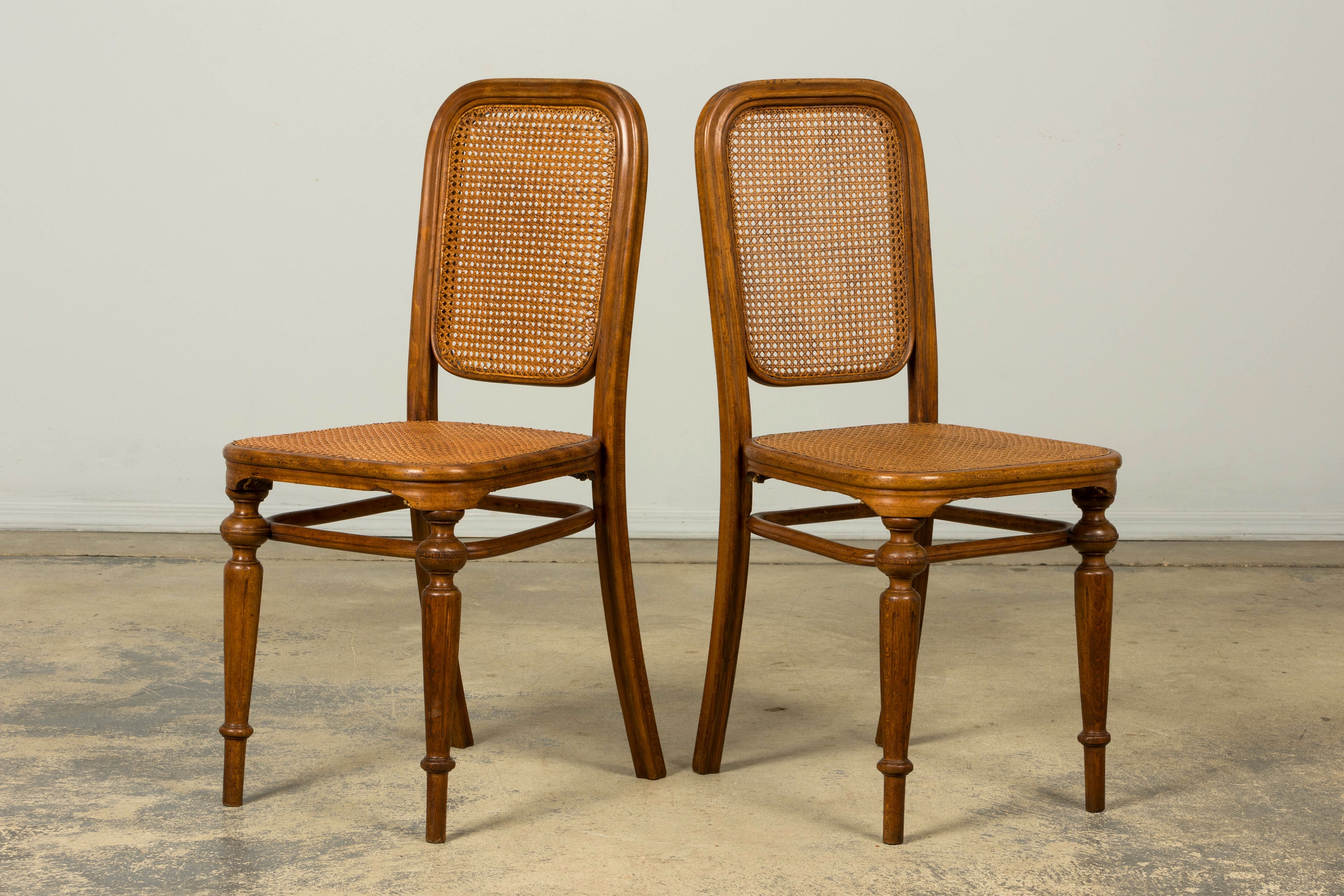 Set of 10 Late 19th Century Austrian Thonet Bentwood Cane Dining Chairs