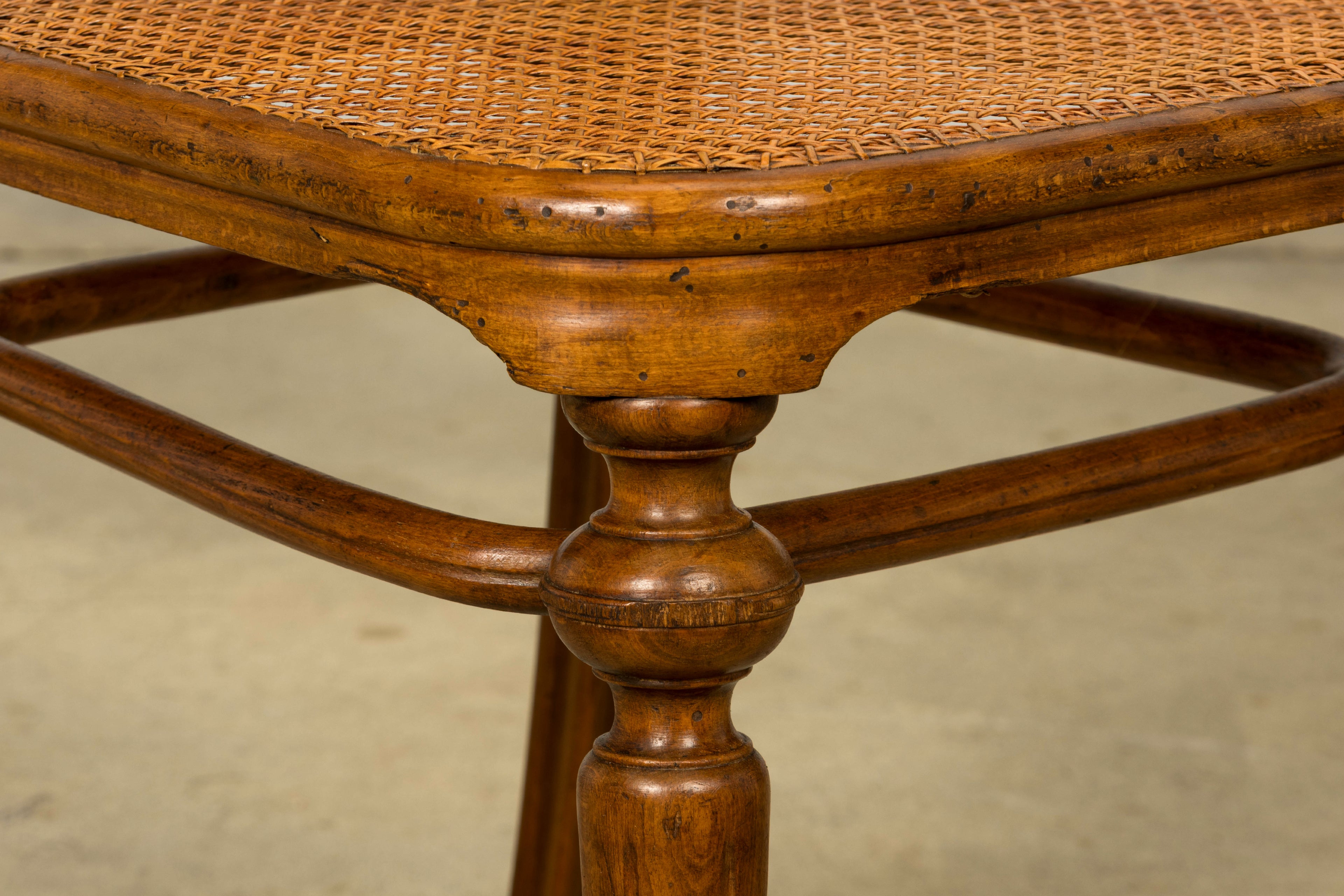 Set of 10 Late 19th Century Austrian Thonet Bentwood Cane Dining Chairs