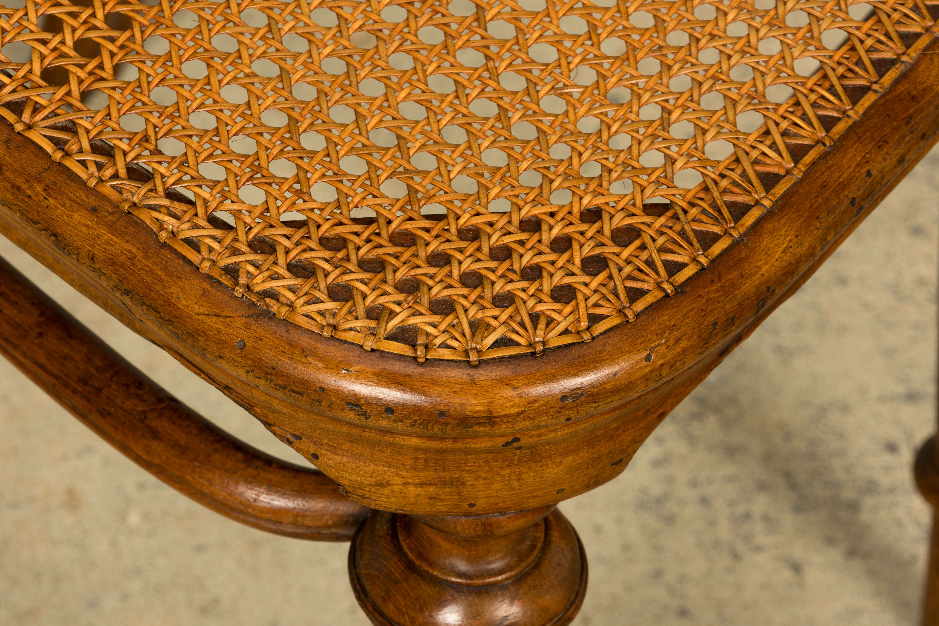 Set of 10 Late 19th Century Austrian Thonet Bentwood Cane Dining Chairs