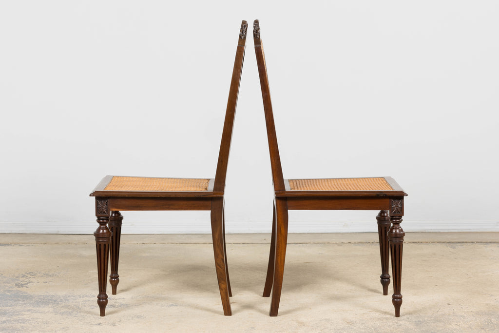 Set of Eight 19th Century French Napoléon III Mahogany Dining Chairs