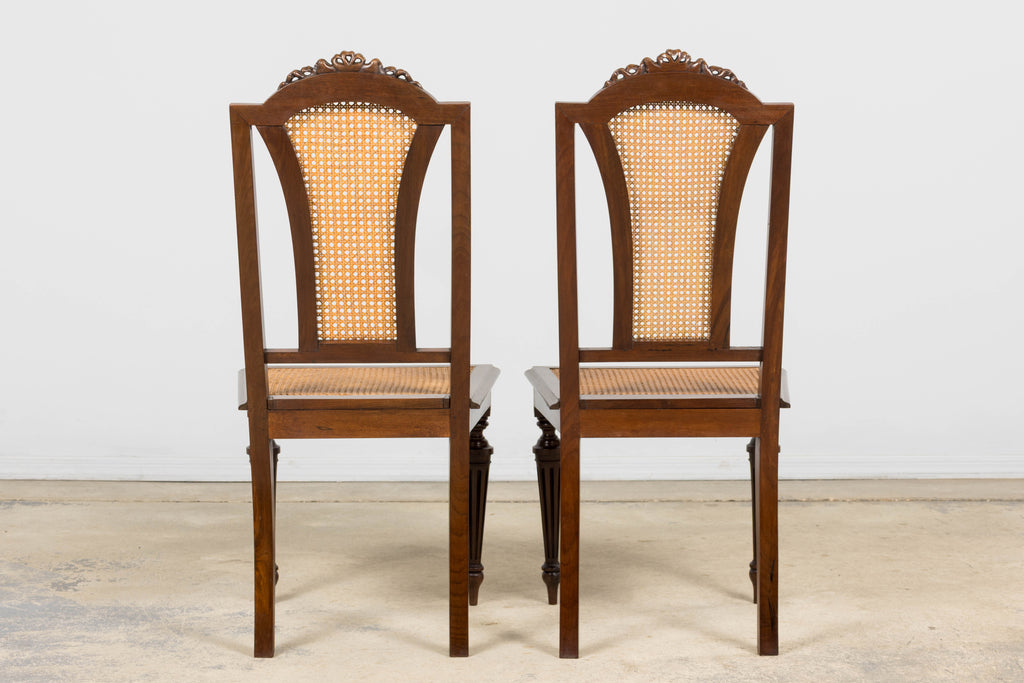 Set of Eight 19th Century French Napoléon III Mahogany Dining Chairs