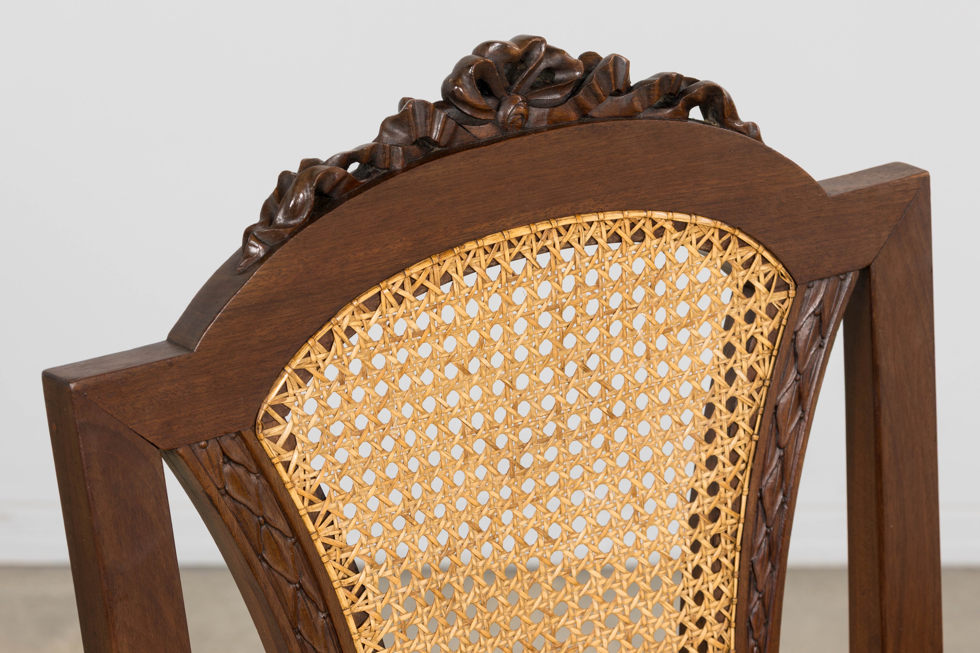 Set of Eight 19th Century French Napoléon III Mahogany Dining Chairs