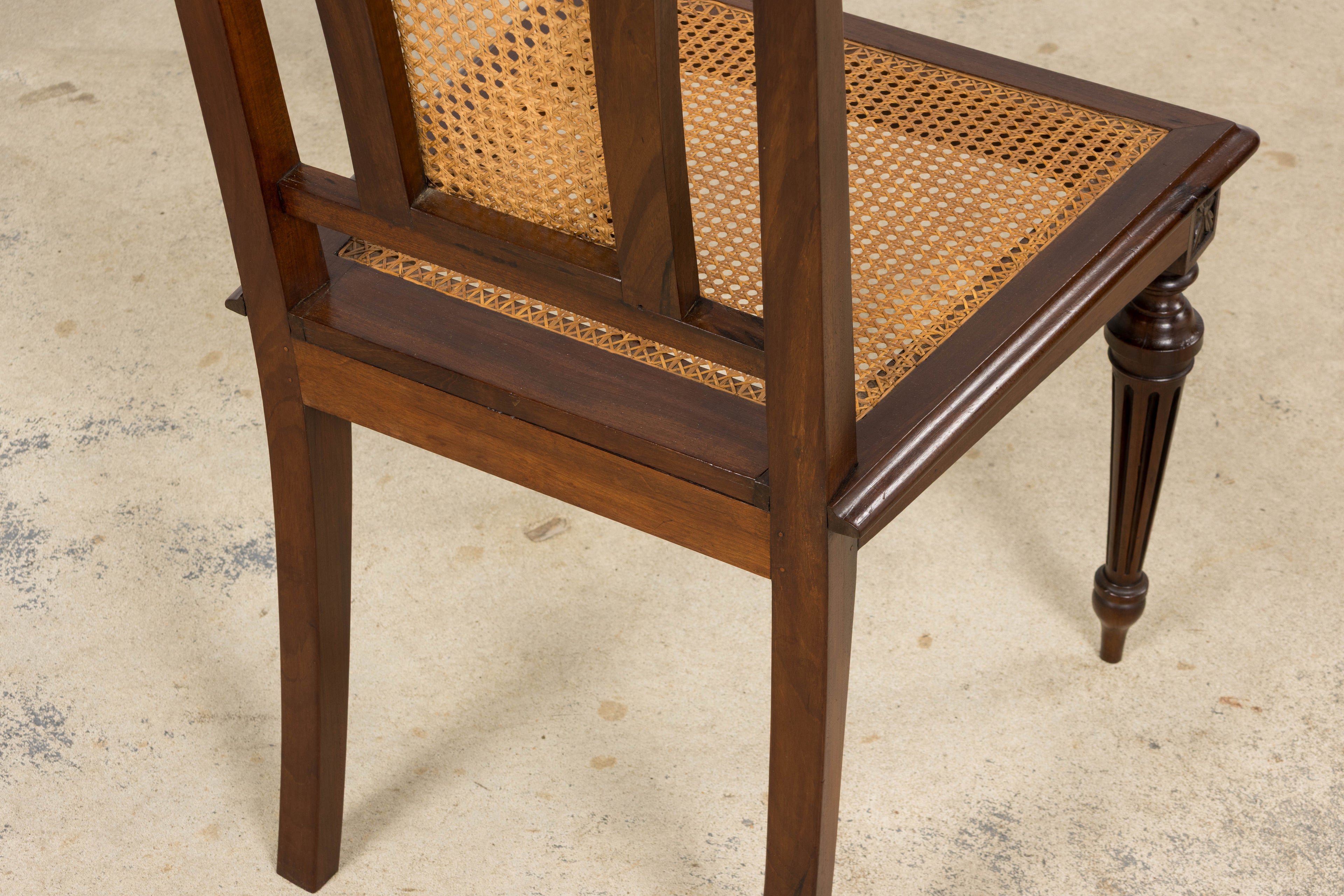 Set of Eight 19th Century French Napoléon III Mahogany Dining Chairs