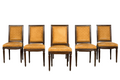 Set of Six Early 20th Century French Louis XVI Walnut Dining Chairs