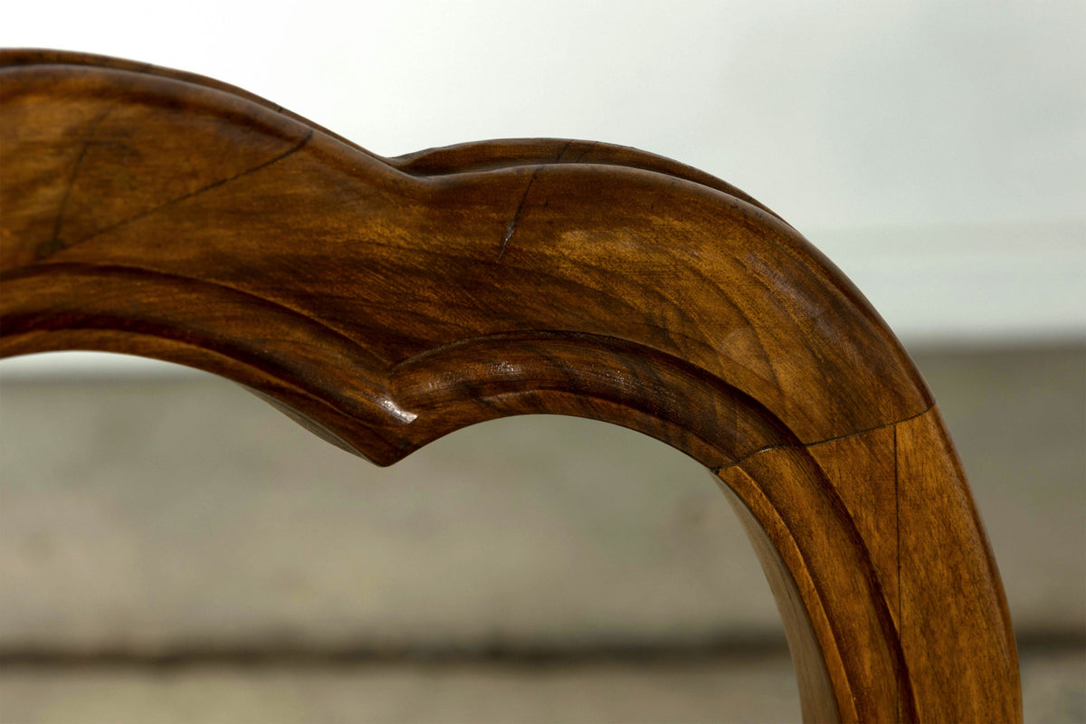 Set of 10 Antique French Louis Philippe Walnut Dining Chairs, Late 19th Century